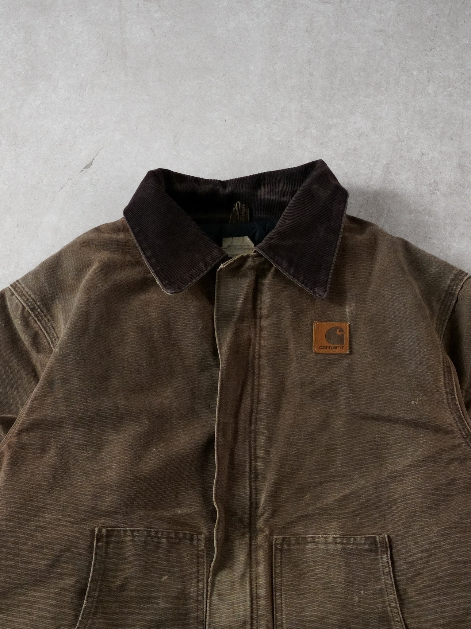 Vintage 90s Brown Carhartt Workwear Collared Jacket (L)
