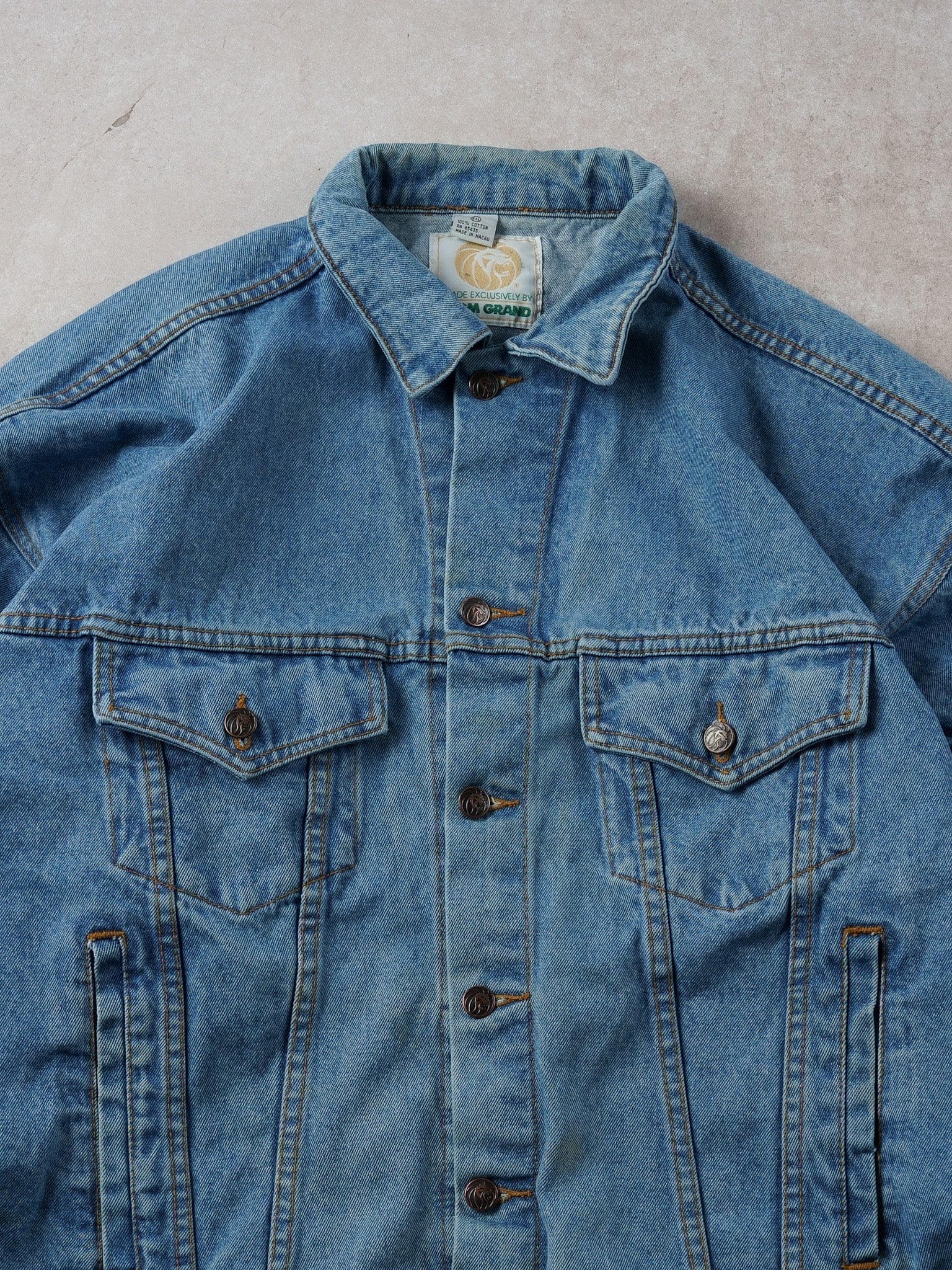 Vintage Y2k Blue MGM Vegas Denim Jacket (L)