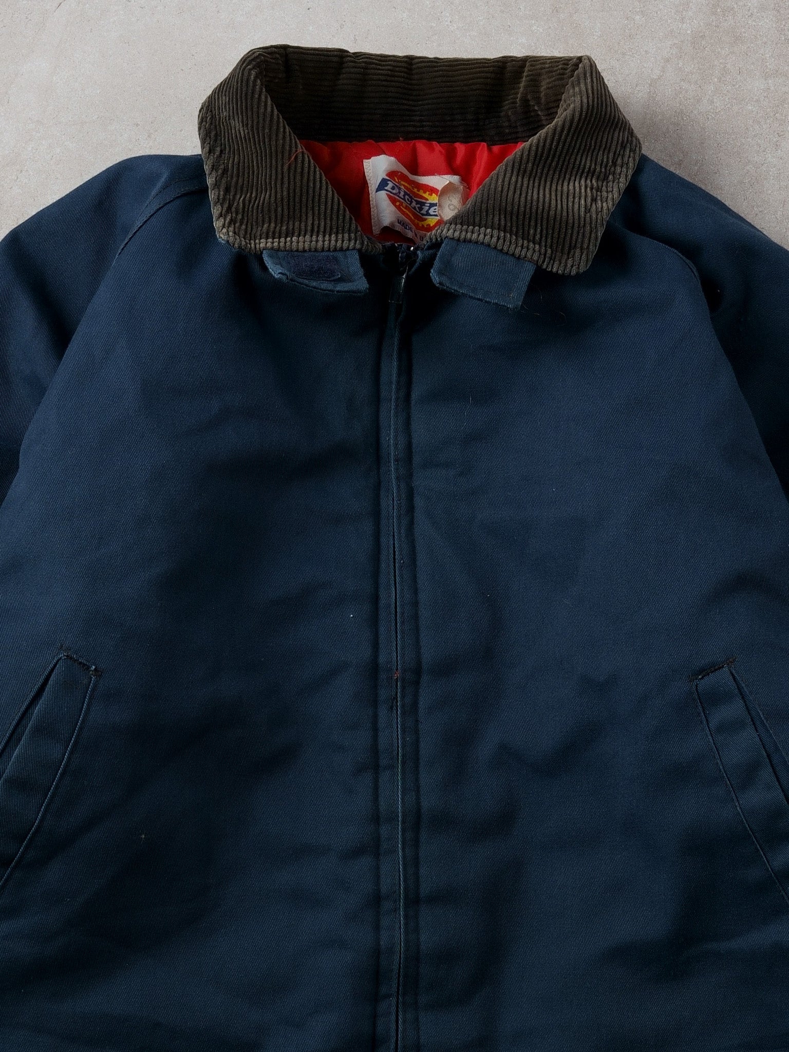 Vintage 90s Dark Blue Dickies Collared Workwear Jacket (L)