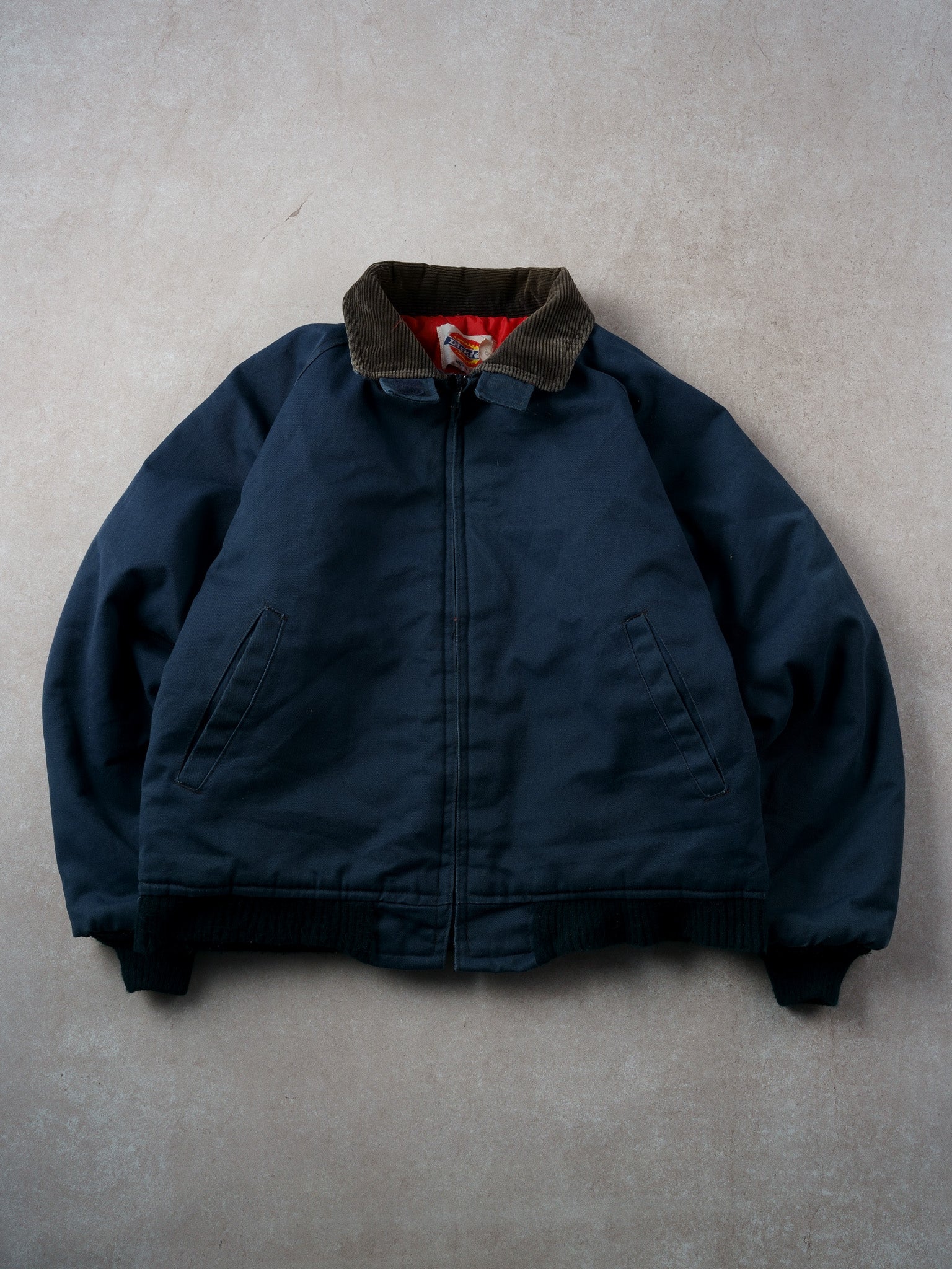 Vintage 90s Dark Blue Dickies Collared Workwear Jacket (L)