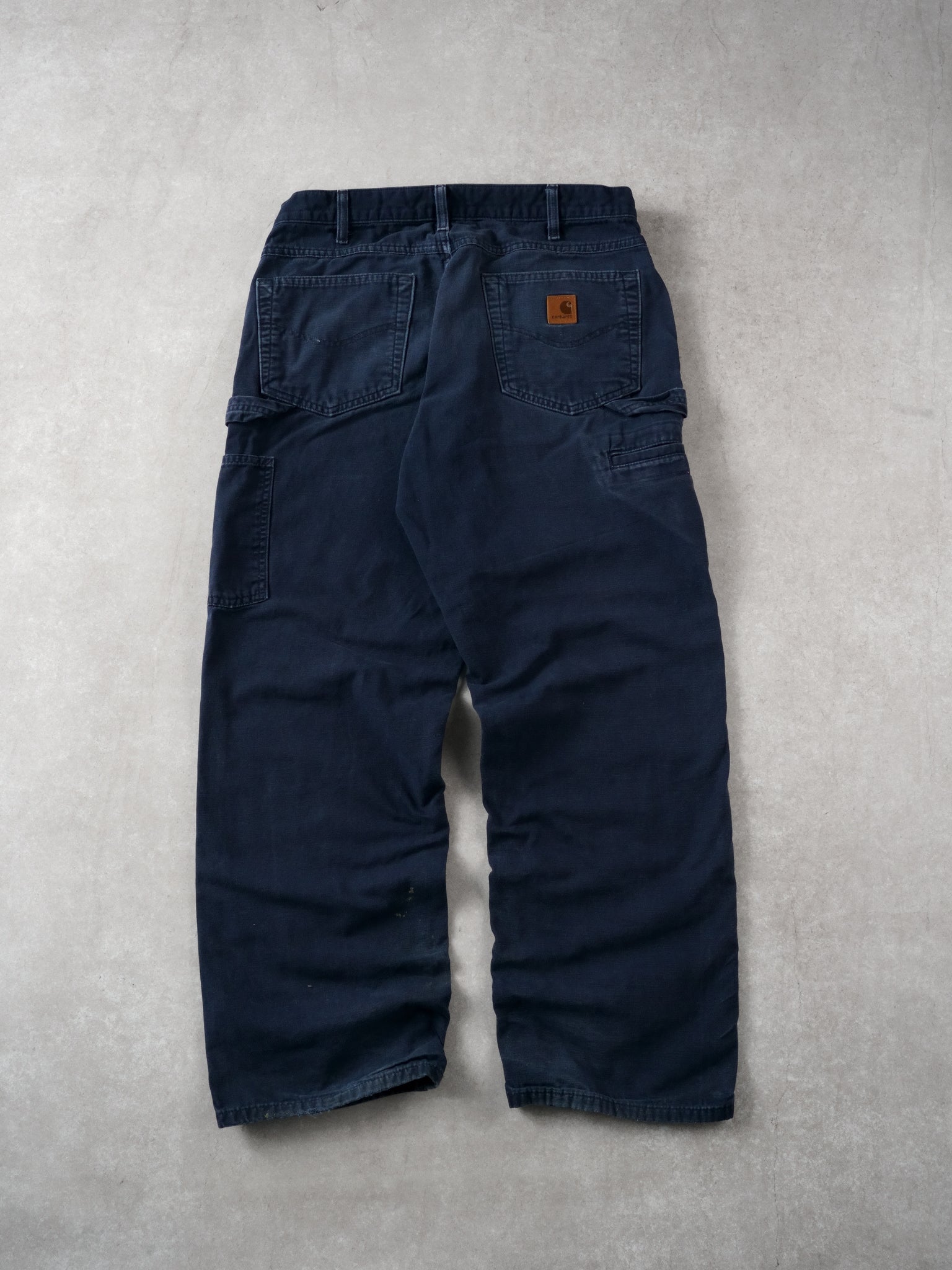 Vintage 90s Navy Blue Carhartt Loose Fit Carpenter Pants (32x30)