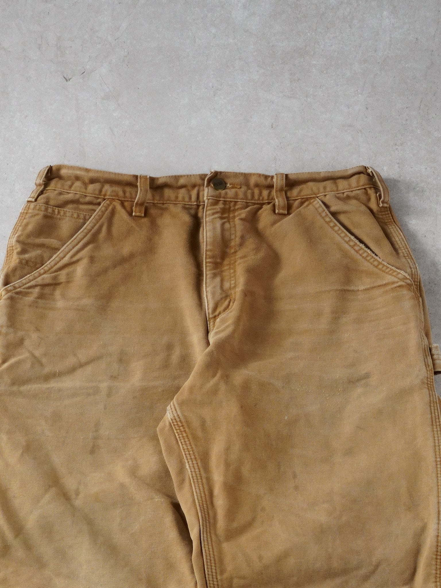 Vintage 90s Khaki Carhartt Workwear Carpenter Pants (32x32)