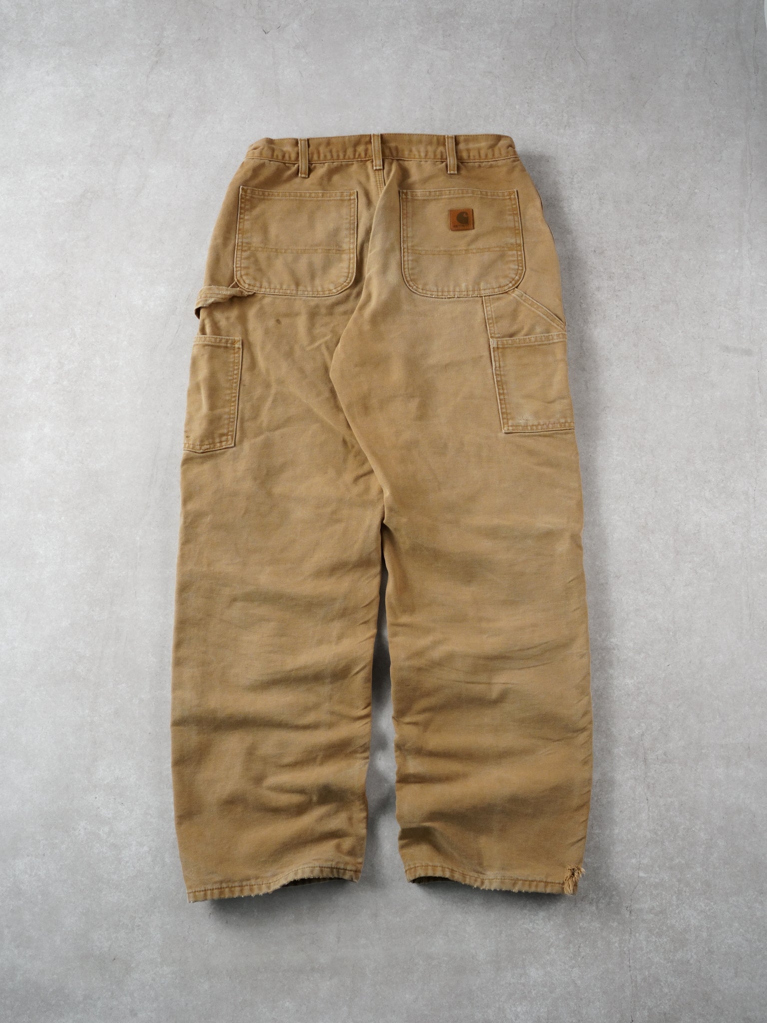Vintage 90s Khaki Carhartt Workwear Carpenter Pants (32x32)