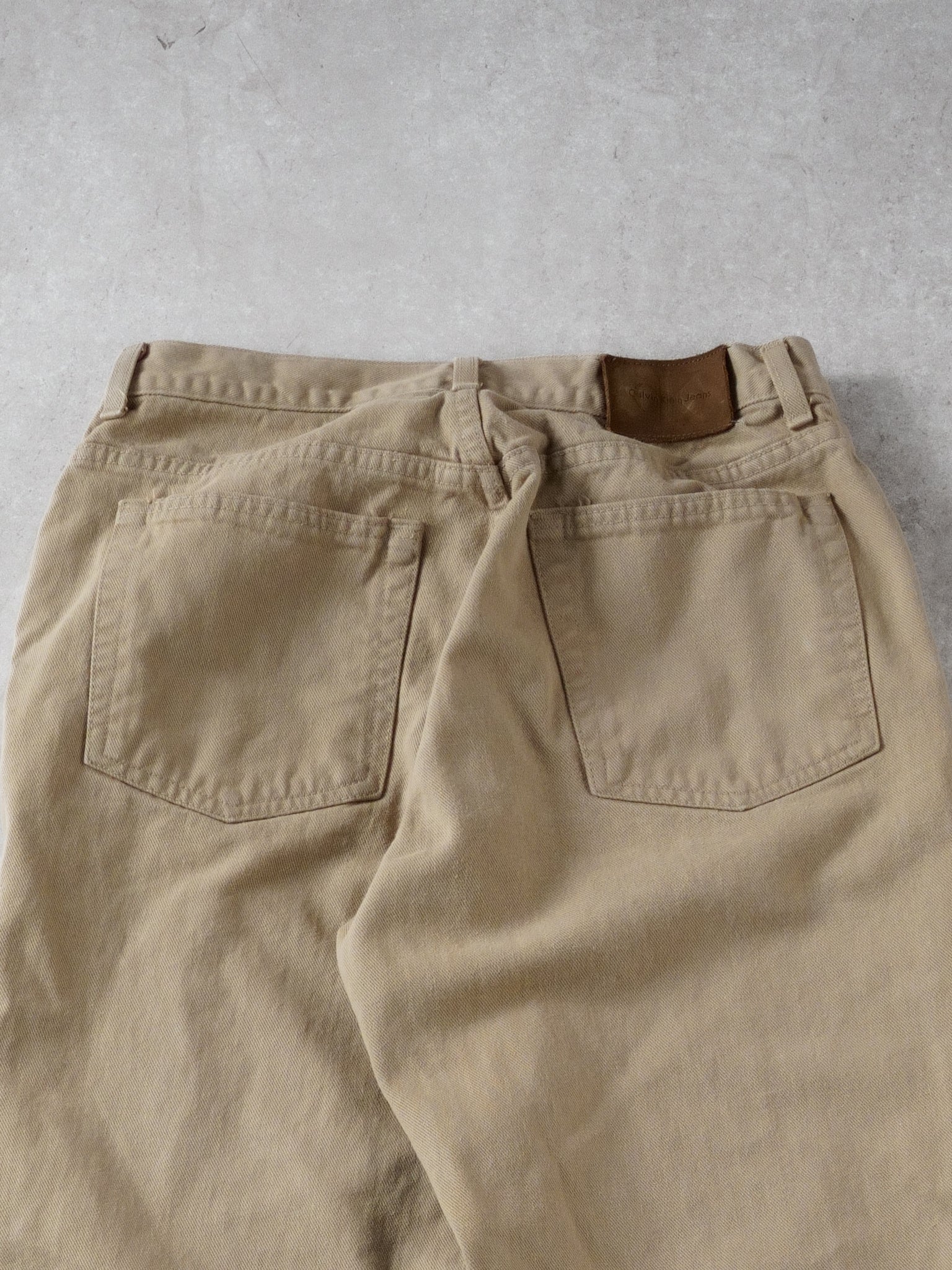 Vintage 90s Beige Calvin Klein Pants (32X30)
