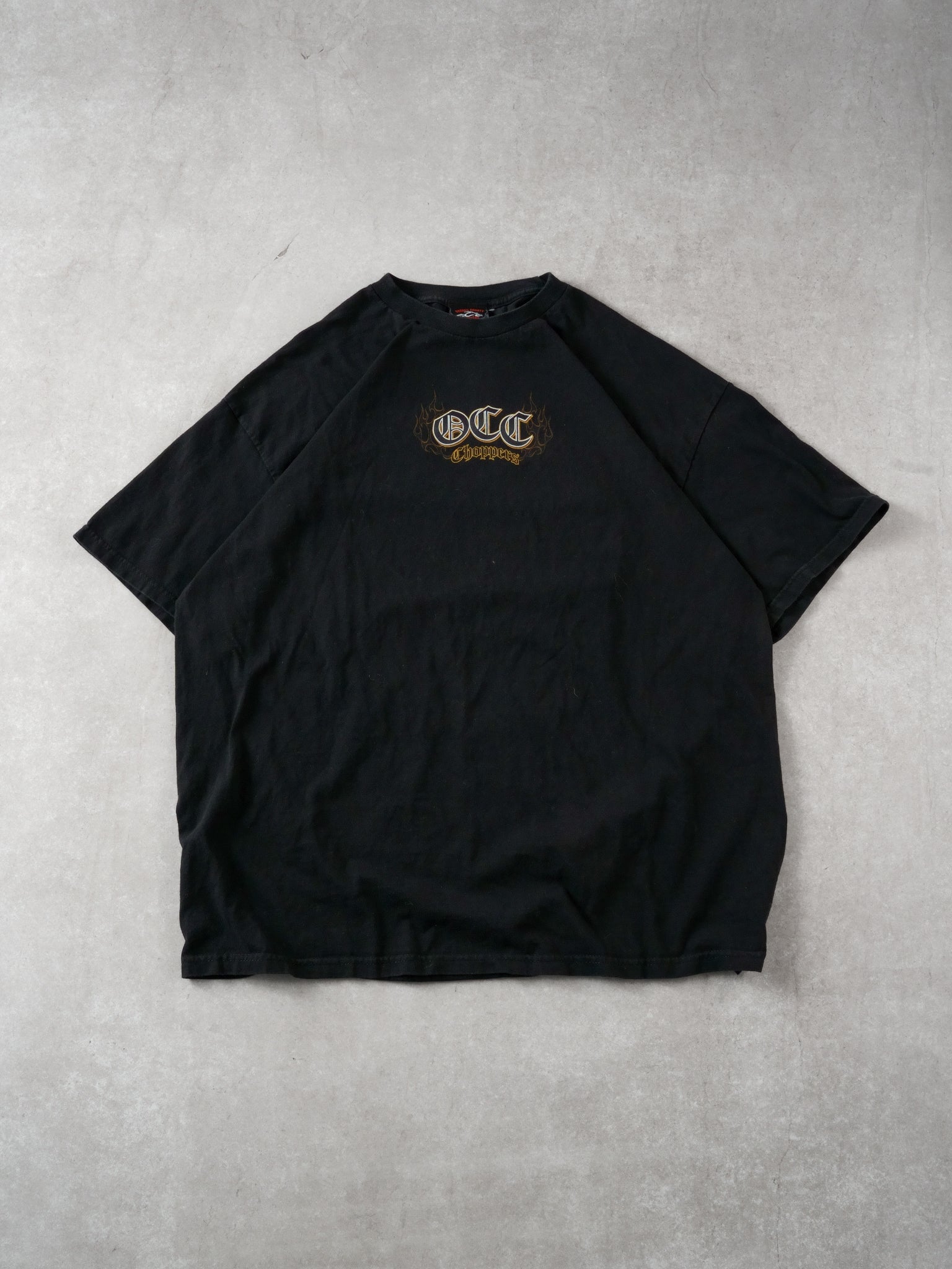 Vintage Y2k Black Orange County Choppers Tee (L)