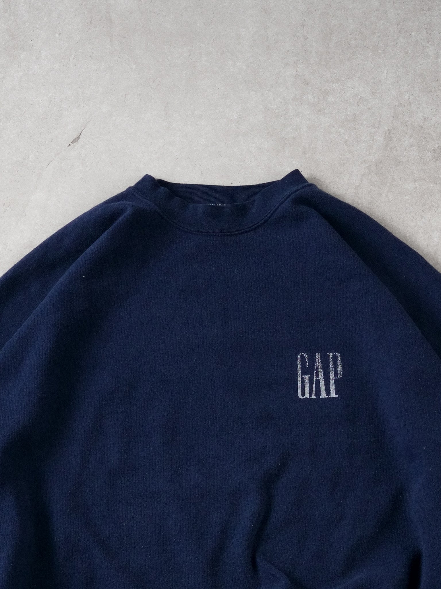 Vintage 90s Navy Blue Gap Emblem Crewneck (XL)