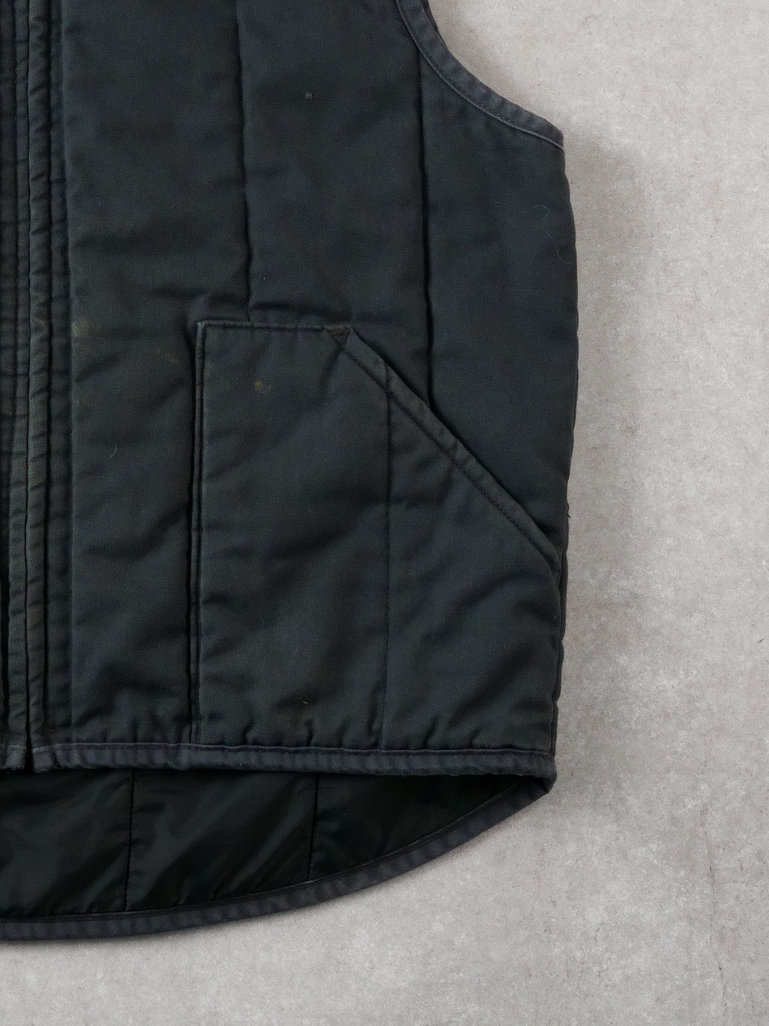 Vintage 80s Dark Grey Recap Workwear Vest (L)