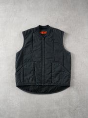 Vintage 80s Dark Grey Recap Workwear Vest (L)