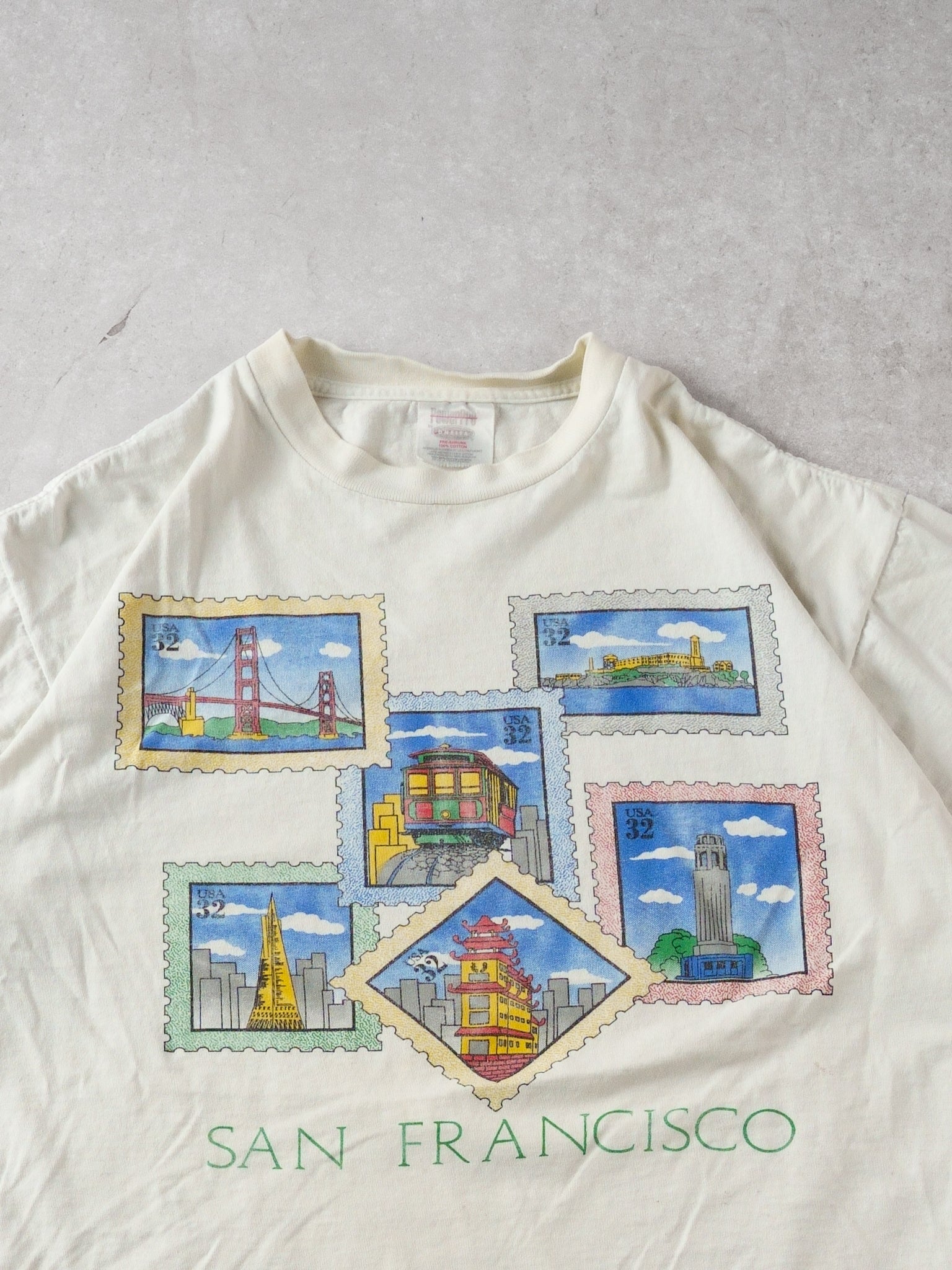 Vintage 90s White San Franciso Graphic Tee (L)