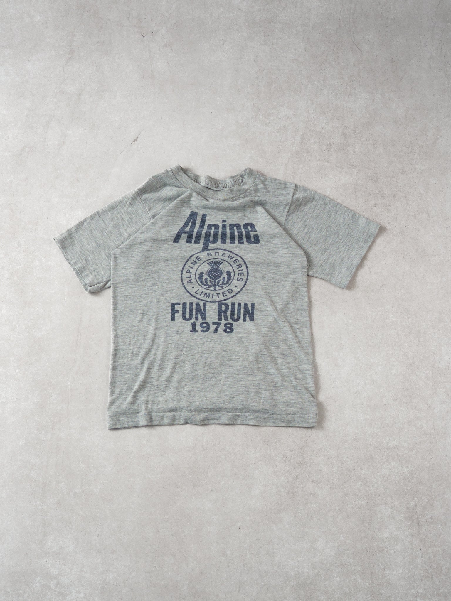 Vintage Grey Alpine Breweries Fun Run Baby Tee (XS)