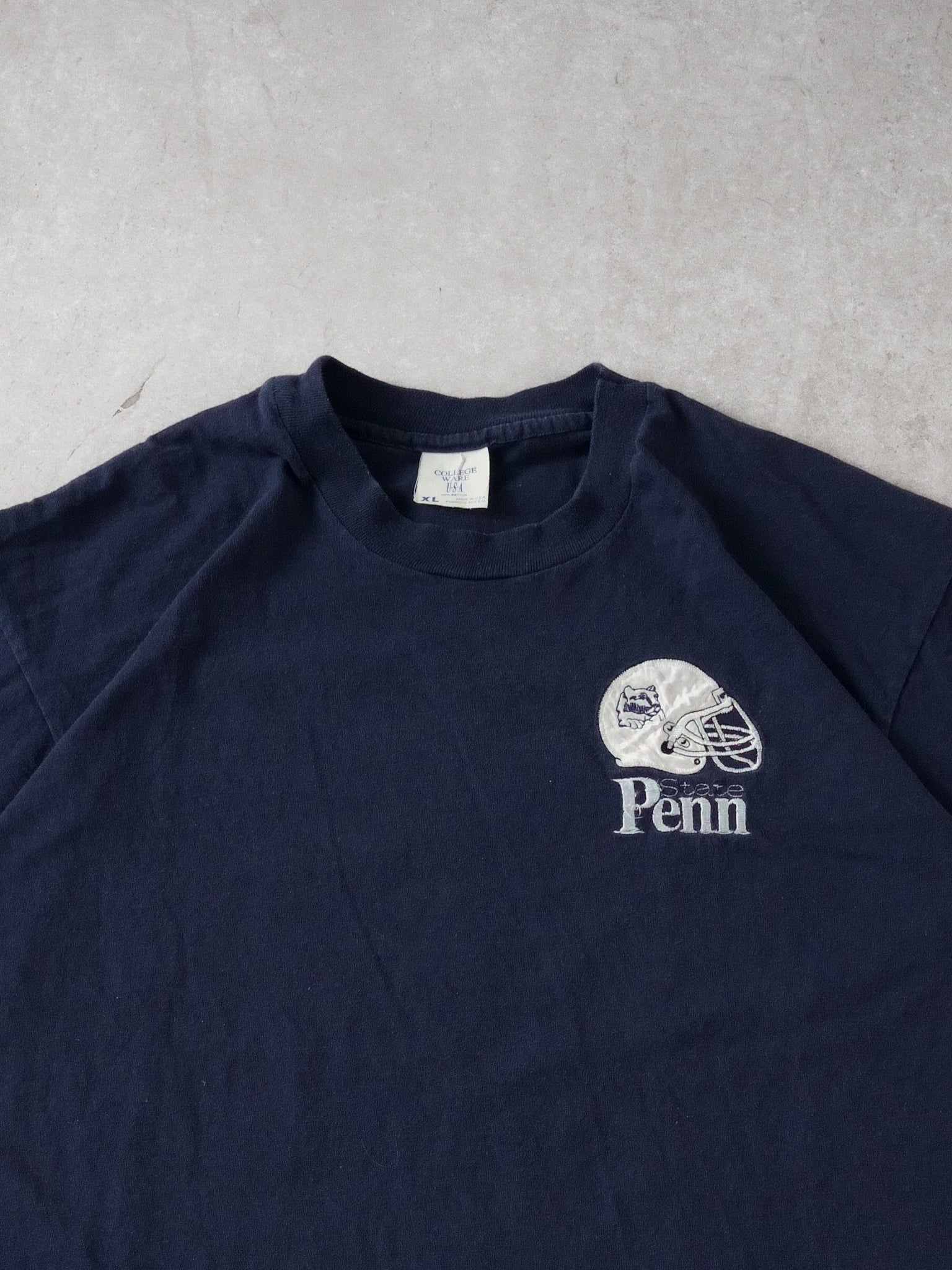 Vintage 90s Navy Blue Penn State Football Tee (M/L)