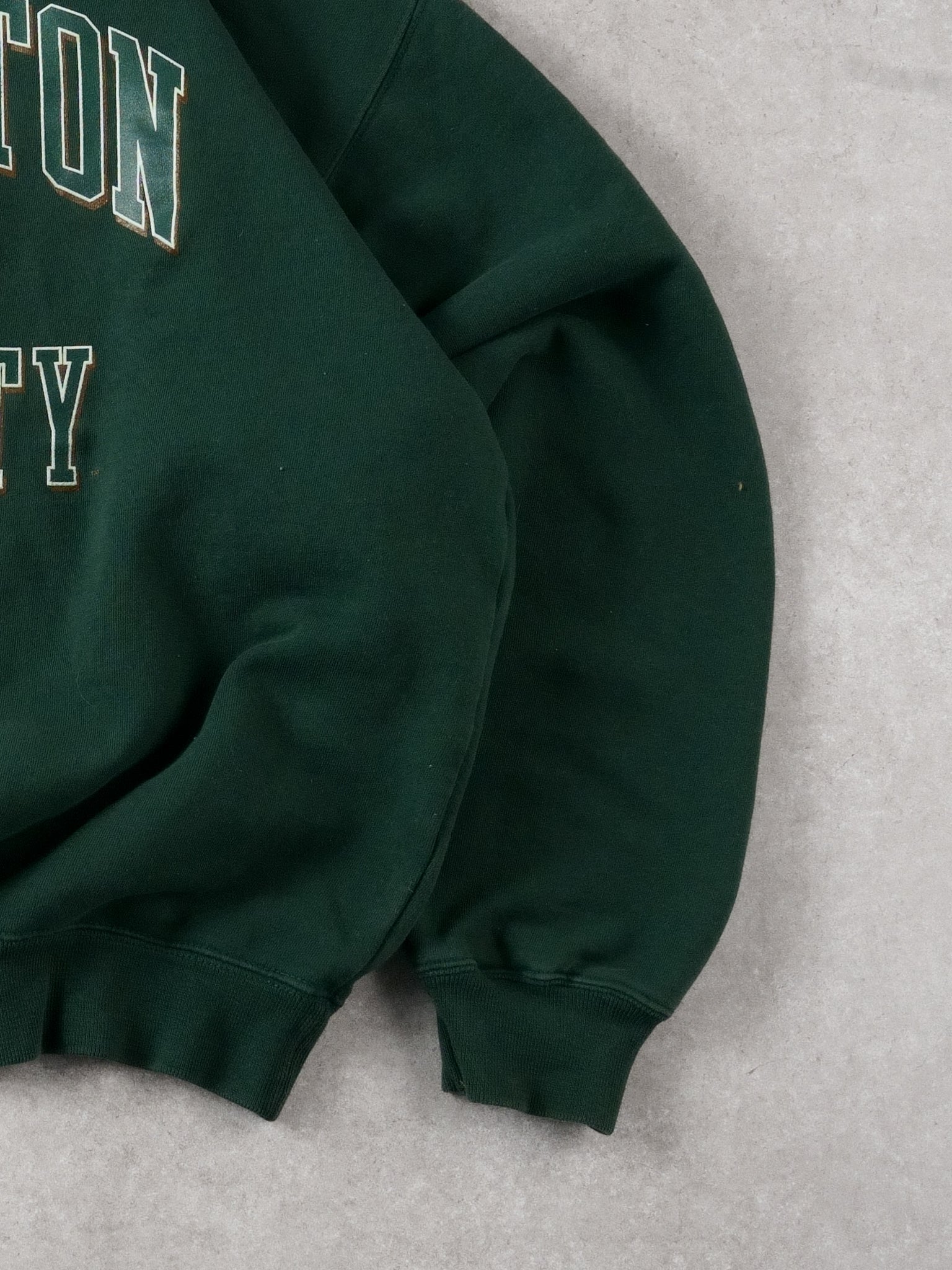 Vintage Pine Green Washington University Emblem Crewneck (L)