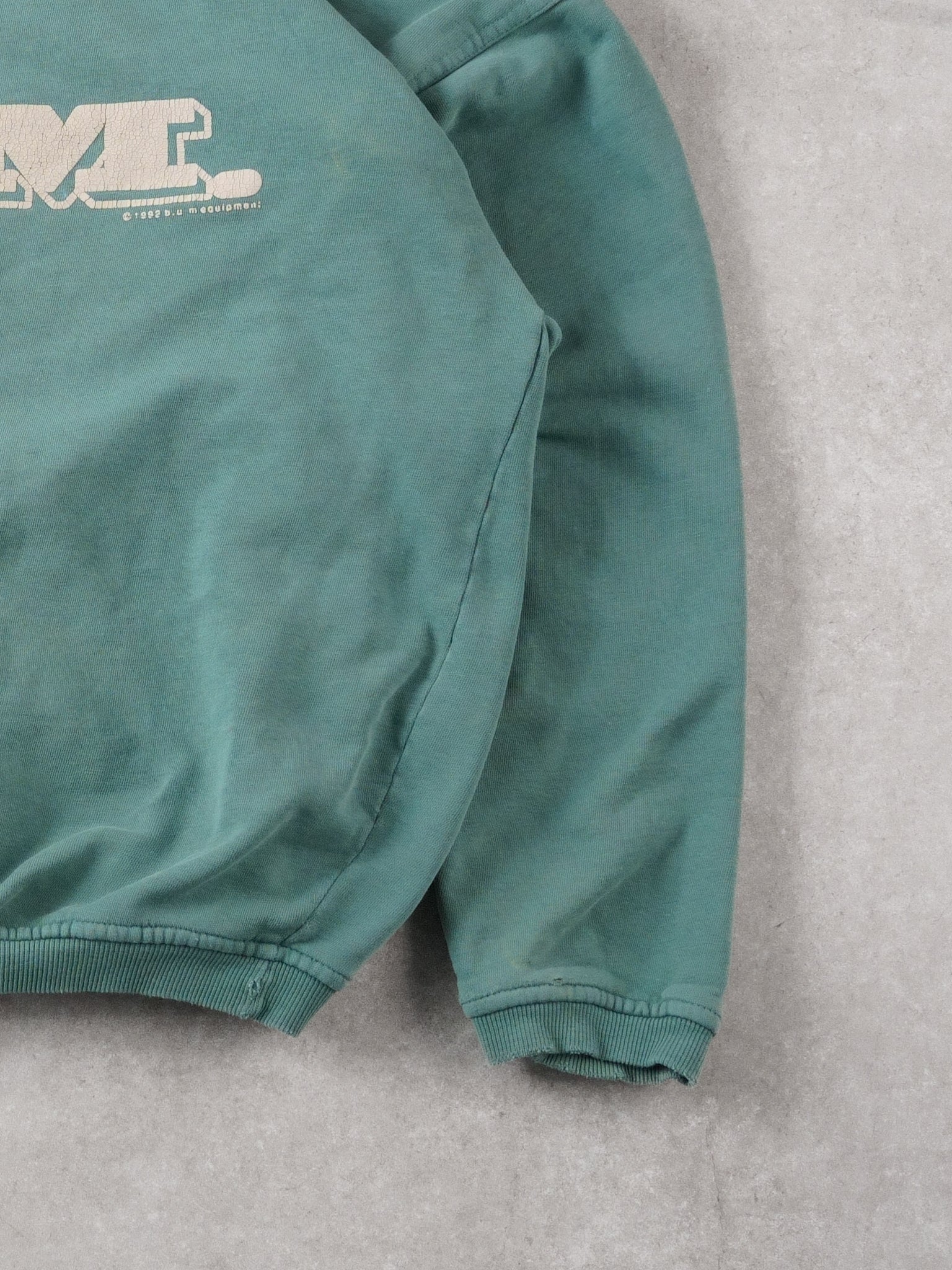 Vintage 90s Washed Green Bum Eqt Graphic Crewneck (XL)