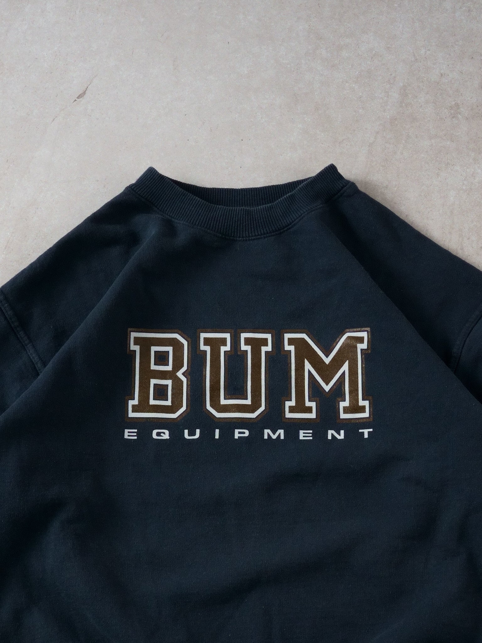 Vintage 90s Navy Blue BUM Equipment Crewneck (L)