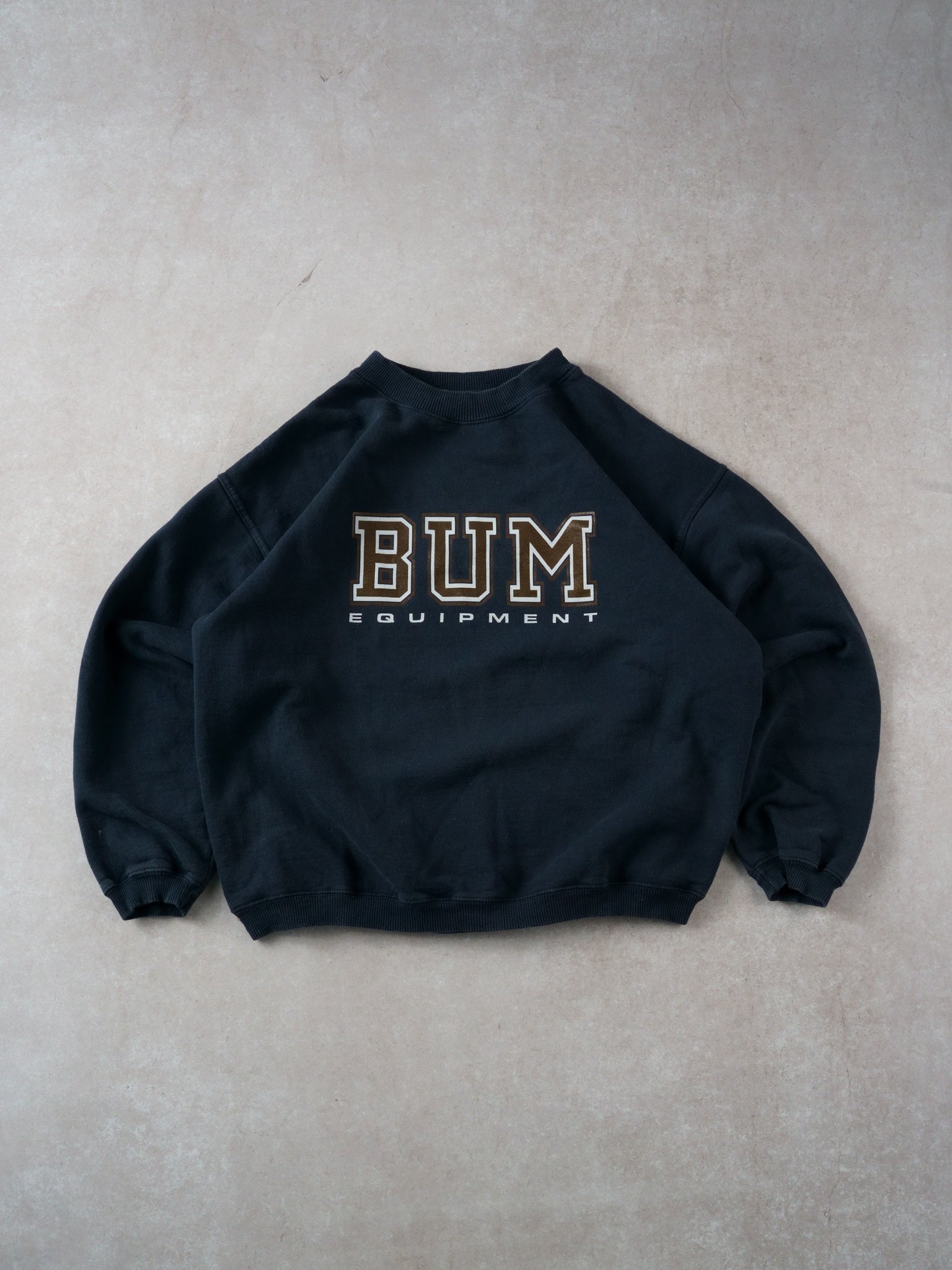Vintage 90s Navy Blue BUM Equipment Crewneck (L)