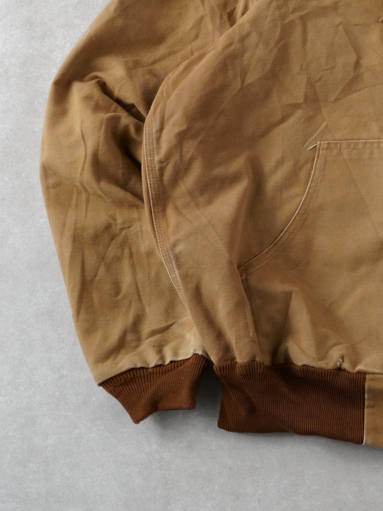 Vintage 90s Khaki Carhartt Workwear Hooded Jacket (L/XL)