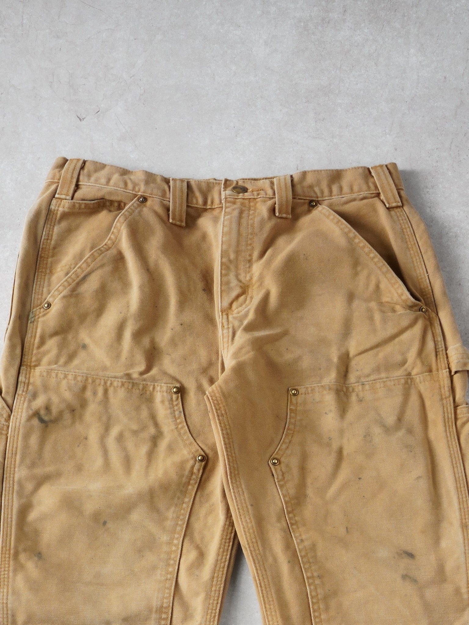 Vintage Beige Carhartt Double Knee Carpenter Pants (32 x 32)