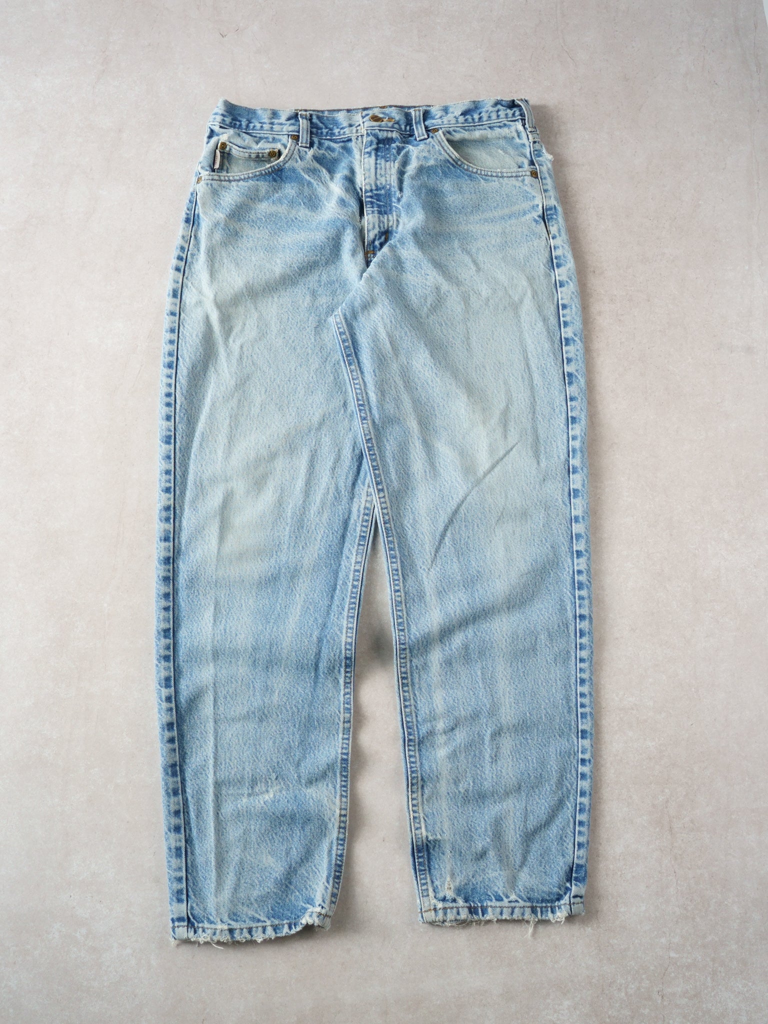 Vintage Light Washed Carhartt Denim Relax Fit Jeans (34 x 32)