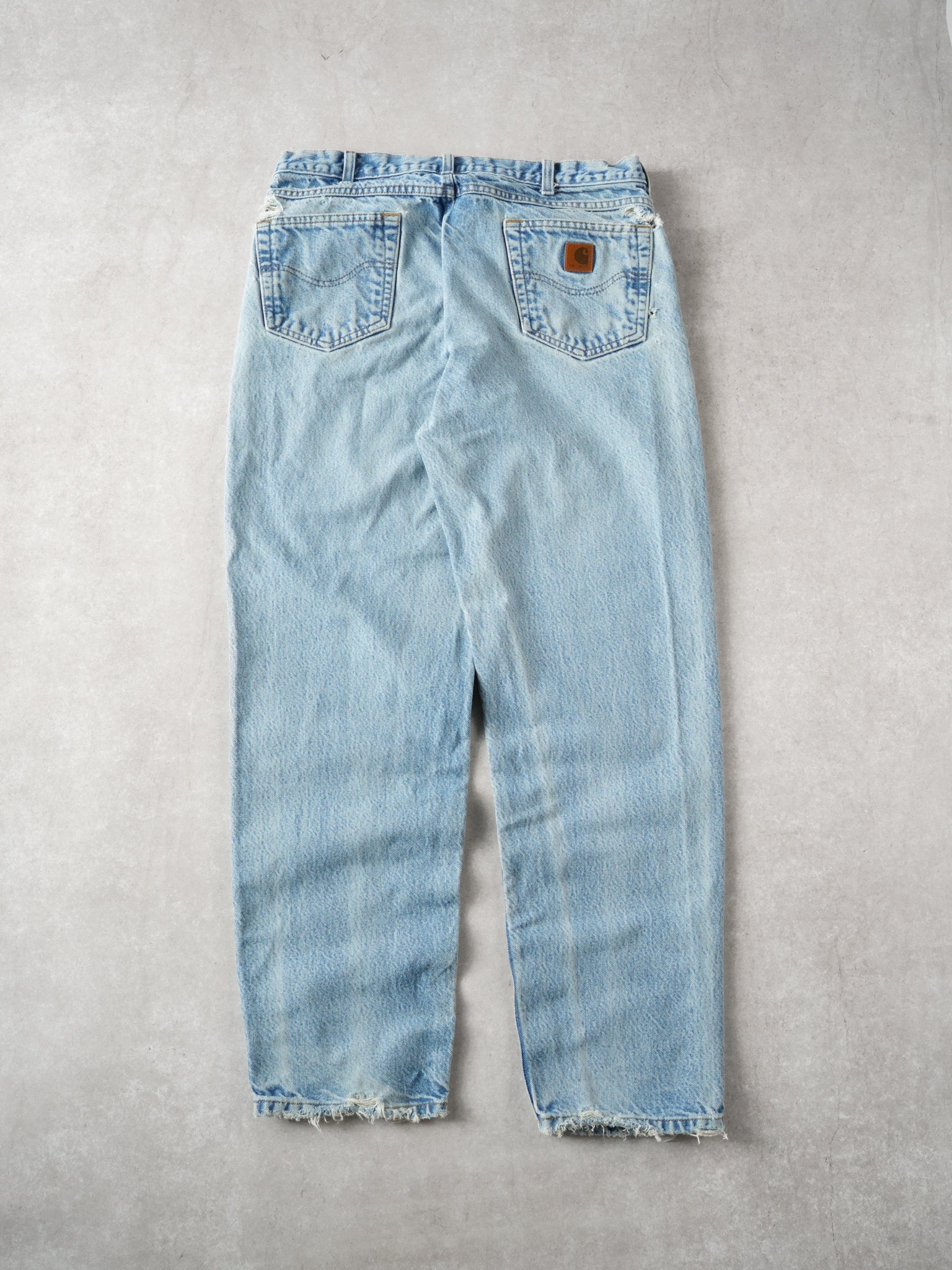 Vintage Light Washed Carhartt Denim Relax Fit Jeans (34 x 32)