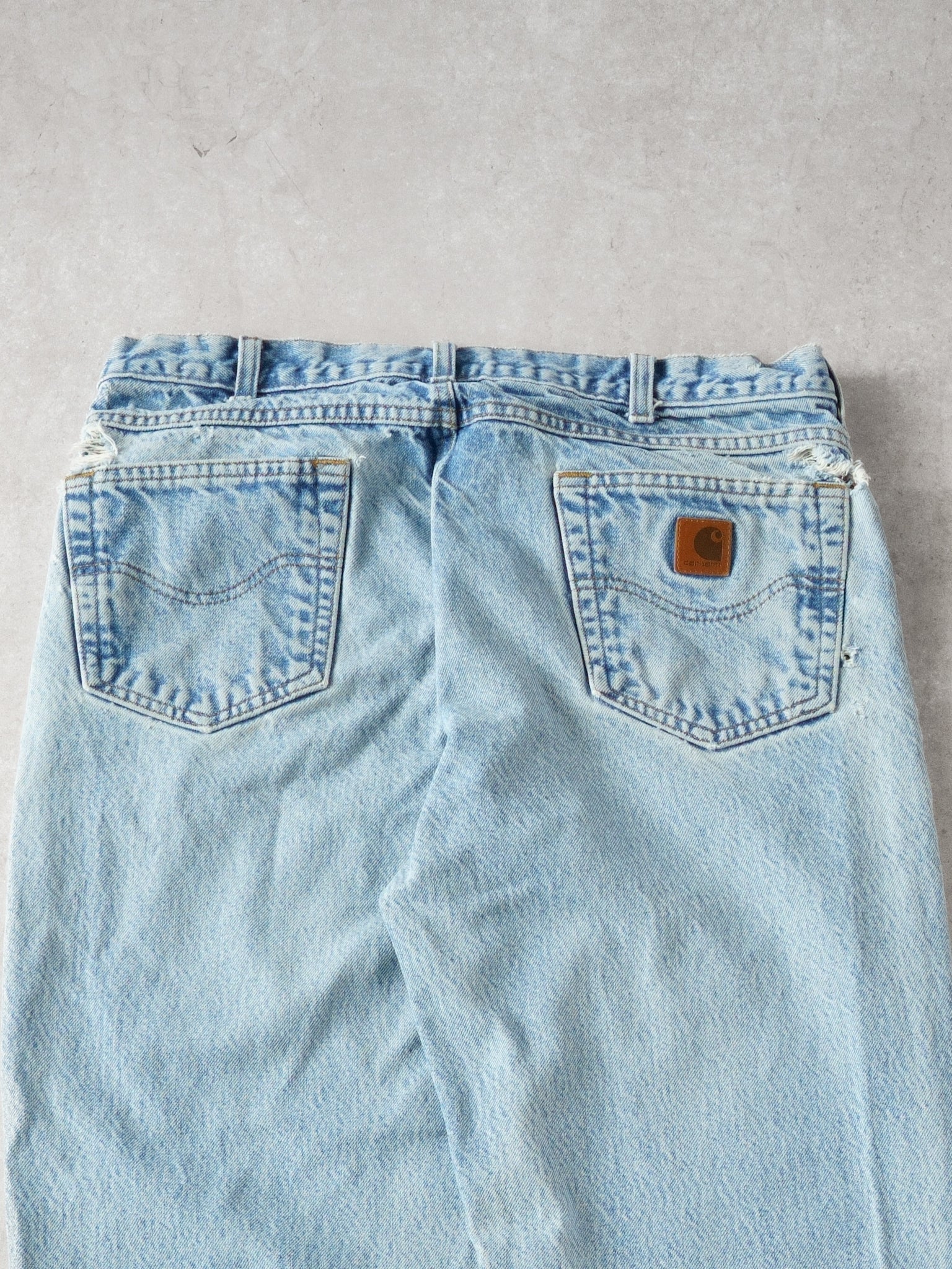 Vintage Light Washed Carhartt Denim Relax Fit Jeans (34 x 32)