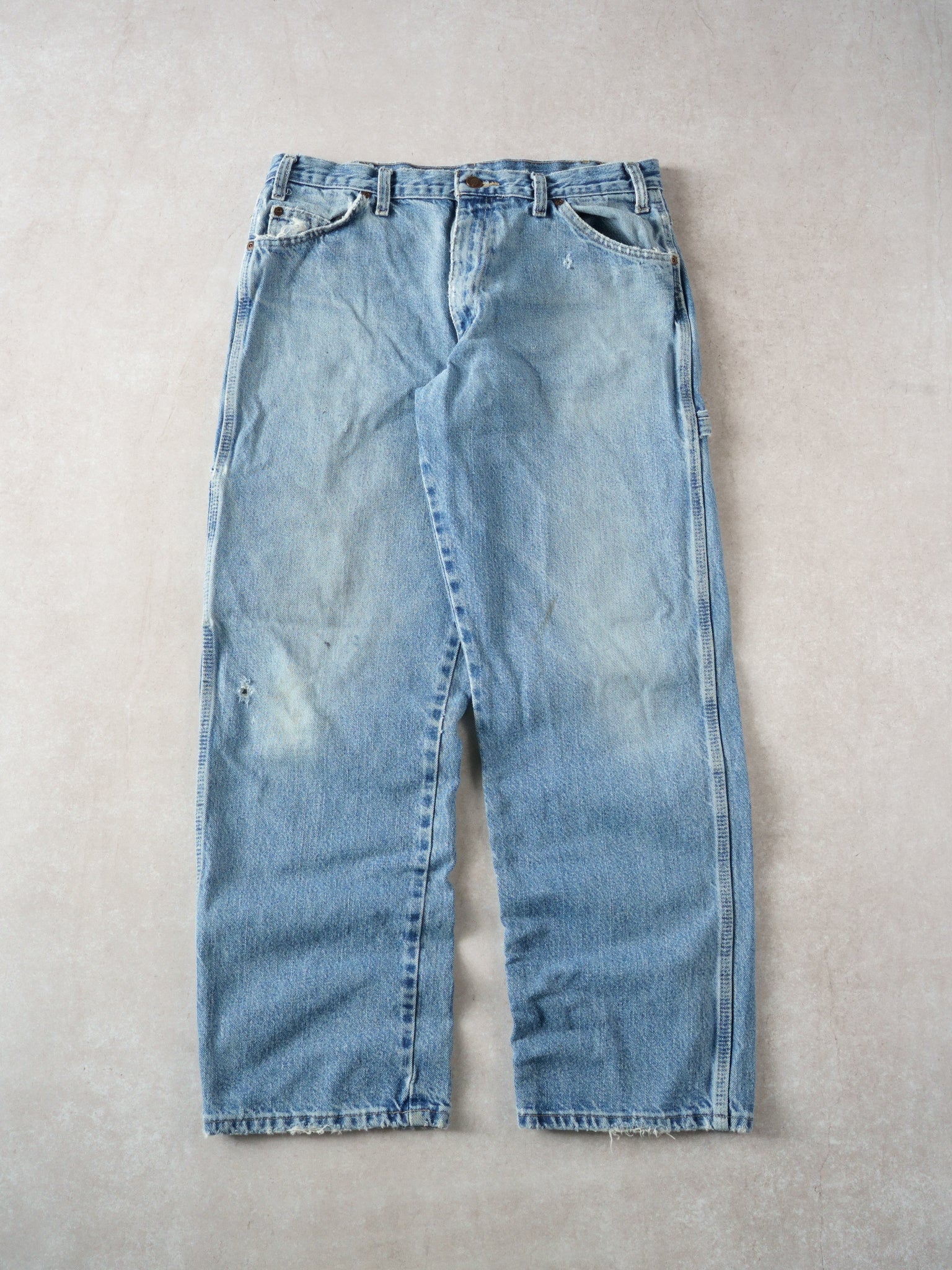 Vintage Light Washed Dickies Denim Carpenter Pants (34 x 30)