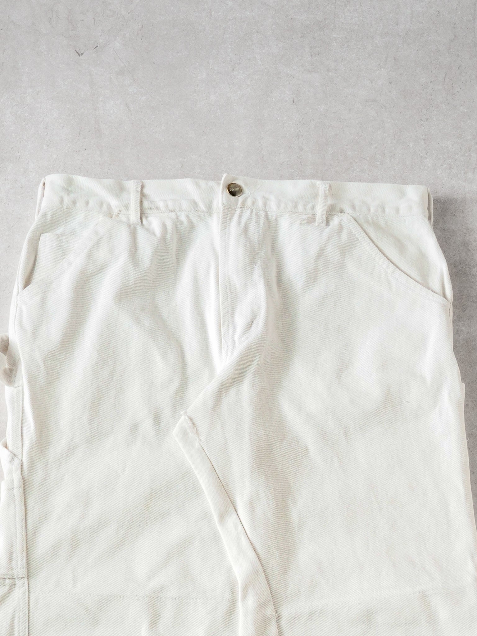 Vintage Y2k White Dynamic Workwear Carpenter Pant (34x30)
