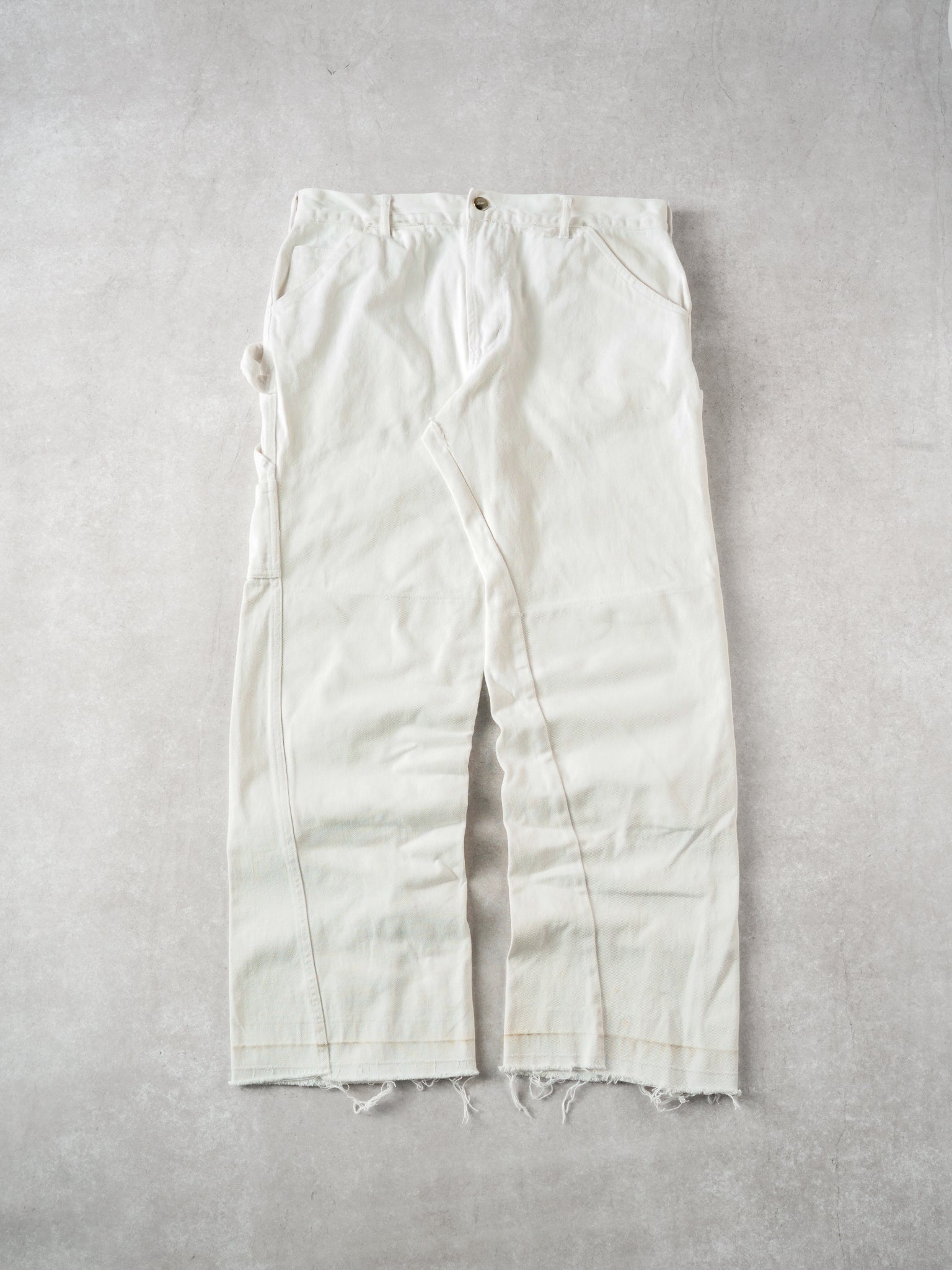 Vintage Y2k White Dynamic Workwear Carpenter Pant (34x30)