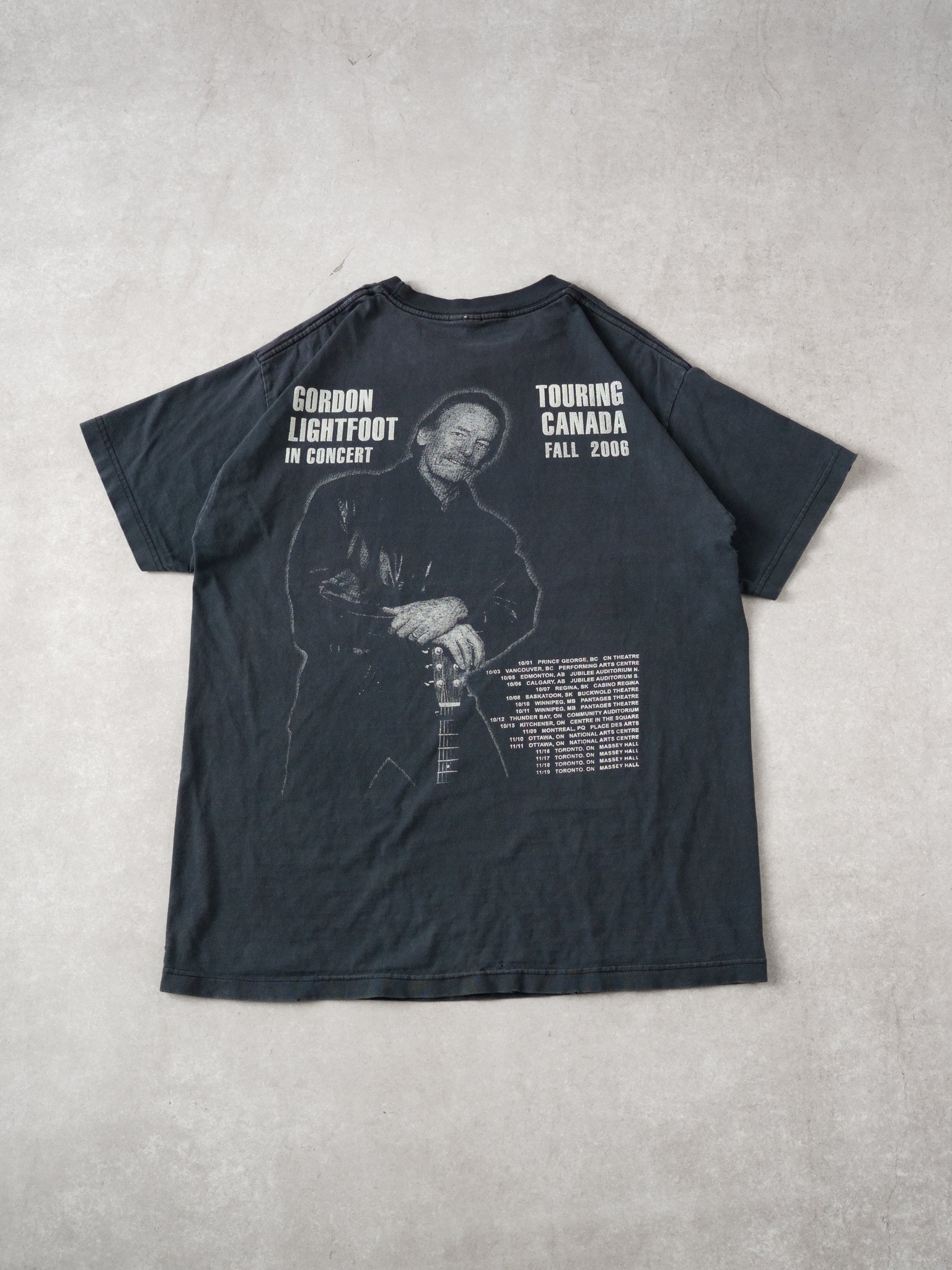 Vintage Black Gordon Lightfoot Concert Tee (M)