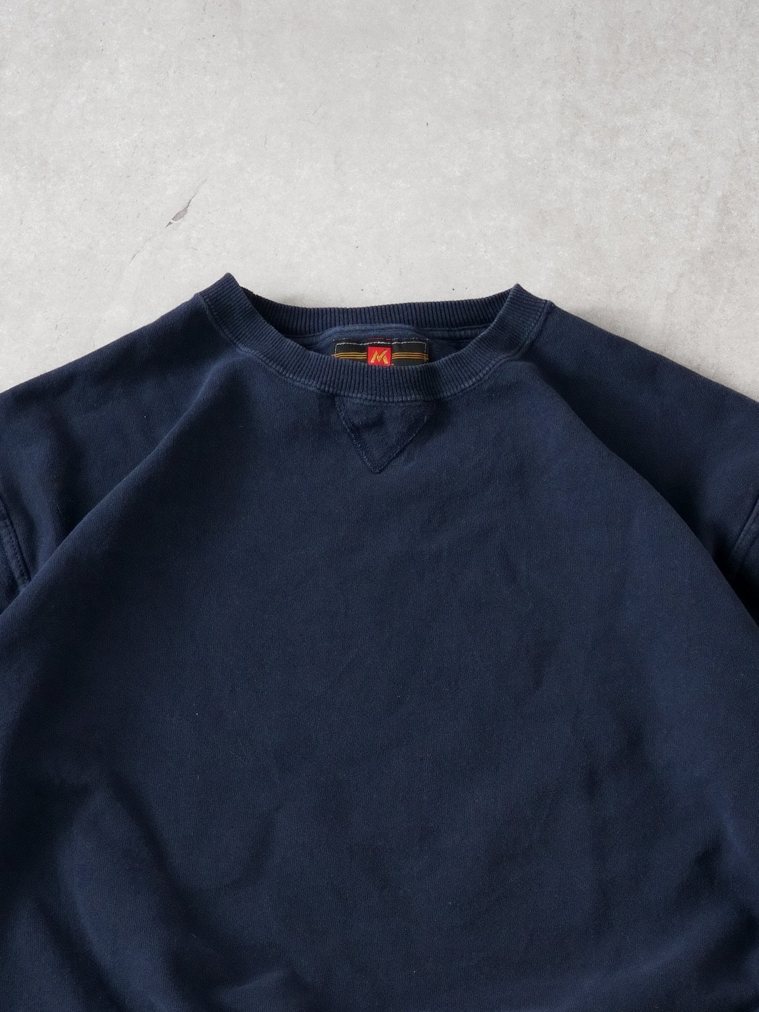 Vintage 90s Navy Blue Blank Crewneck (L)