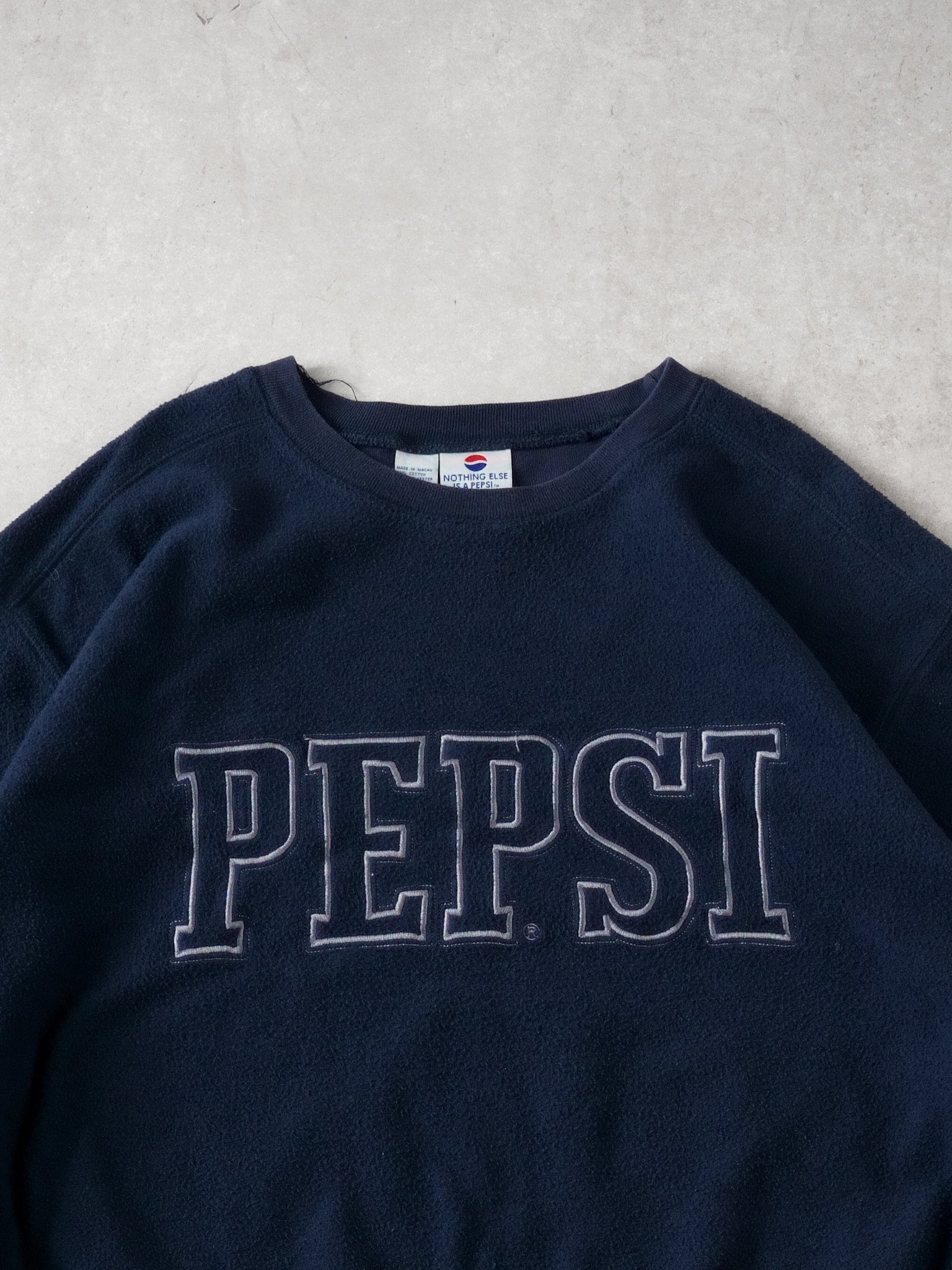 Vintage 90s Blue Pepsi Spellout Crewneck 3.0 (XXL)