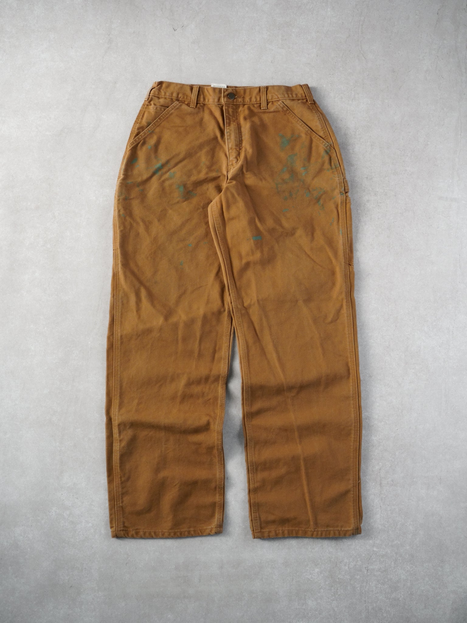 Vintage 90s Khaki Carhartt Workwear Carpenter Pants 2.0  (32x32)
