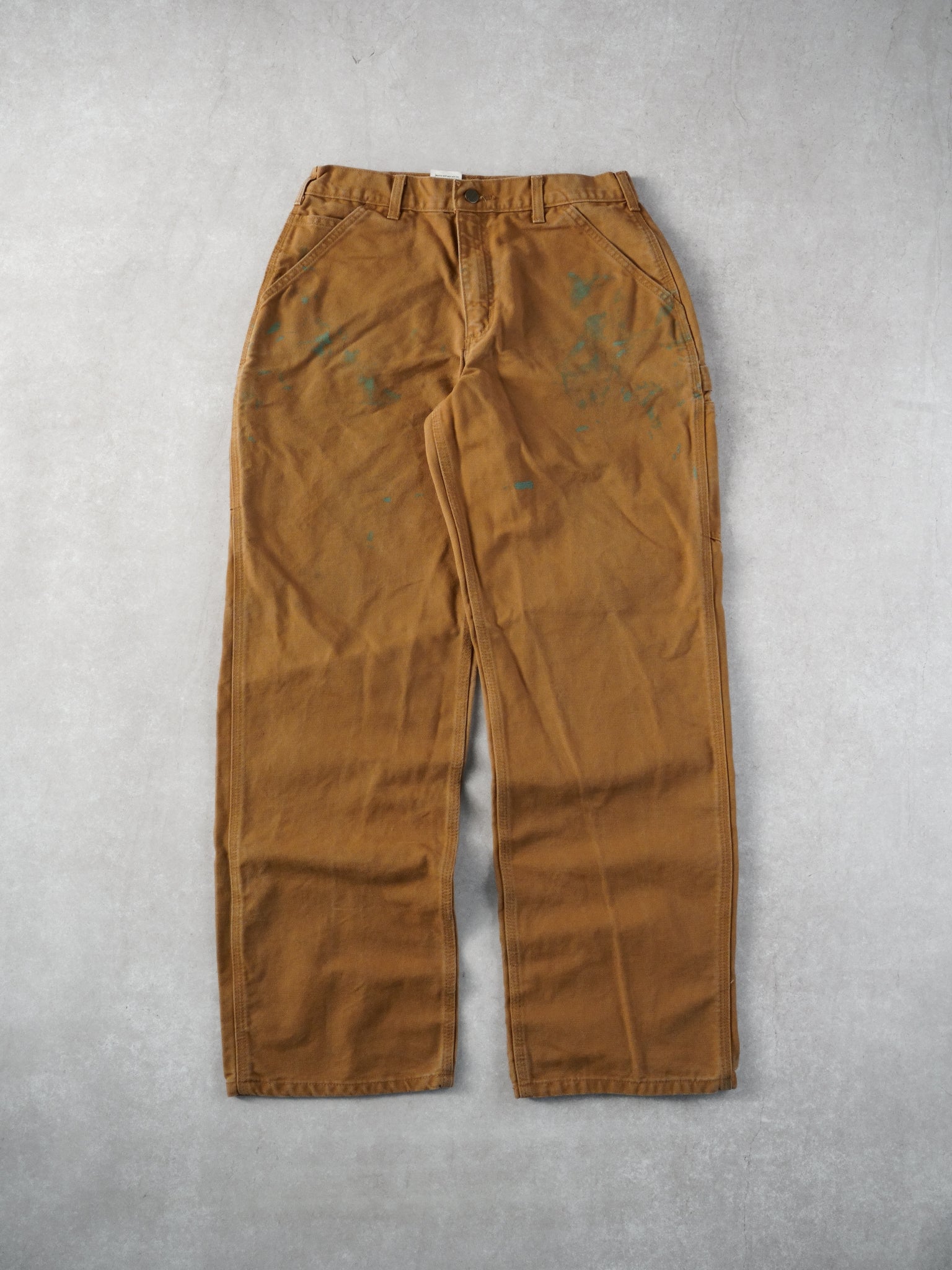 Vintage 90s Khaki Carhartt Workwear Carpenter Pants 2.0  (32x32)