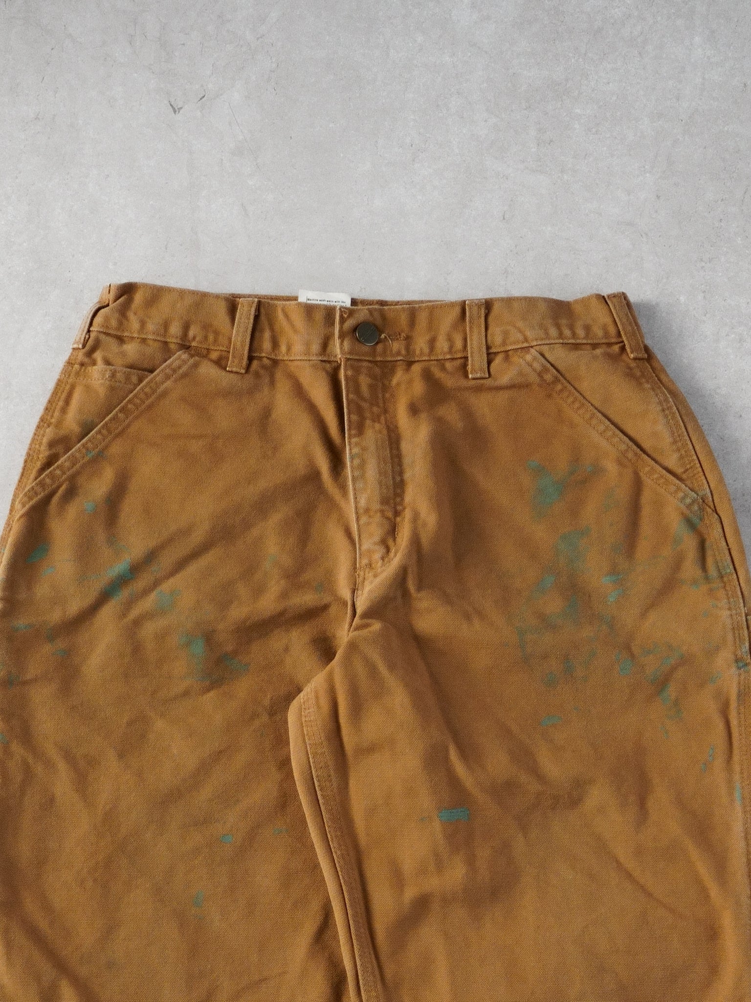 Vintage 90s Khaki Carhartt Workwear Carpenter Pants 2.0  (32x32)