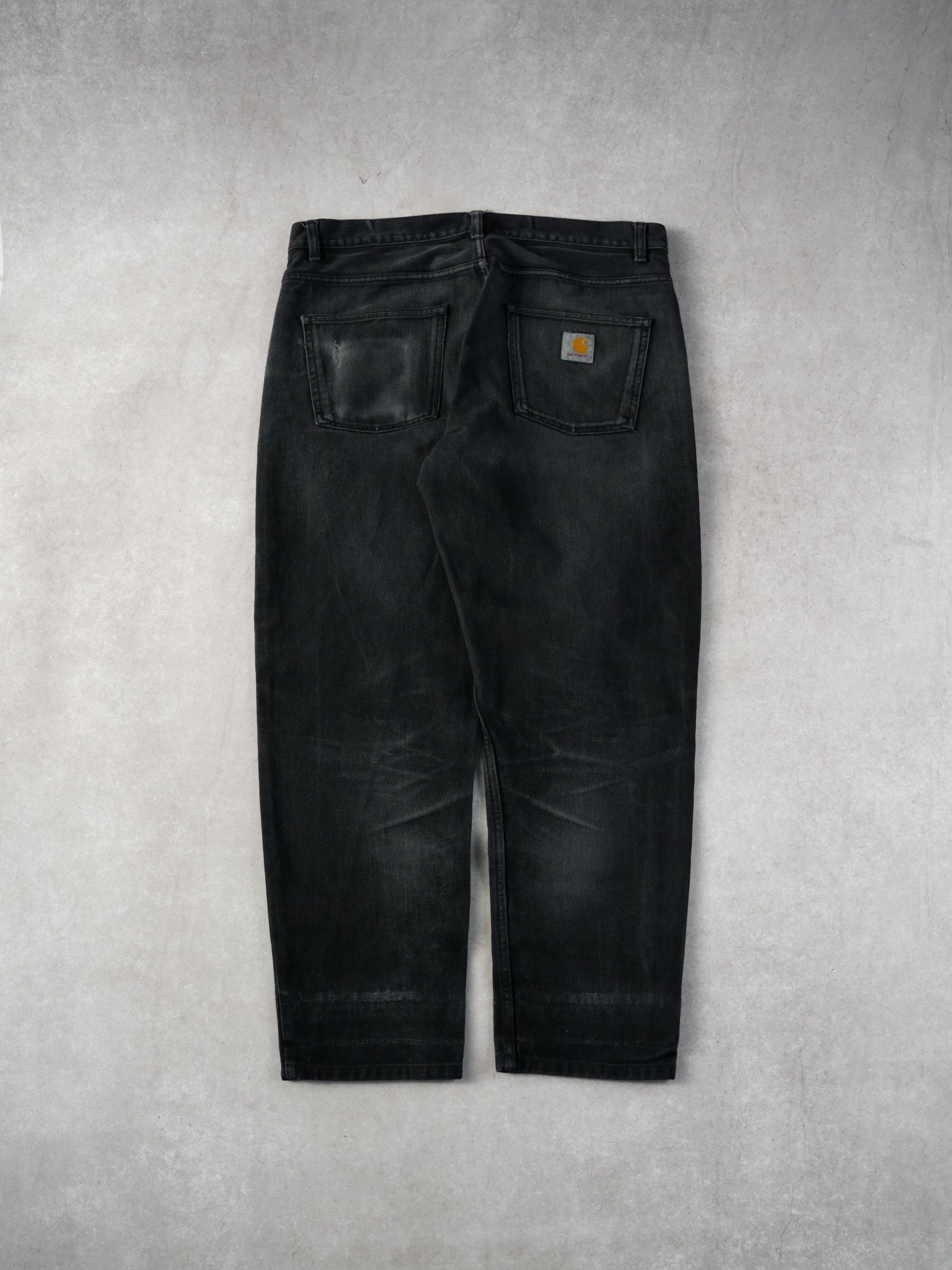 Vintage Washed Black Carhartt WIP Workwear Denim Pants (34x30)