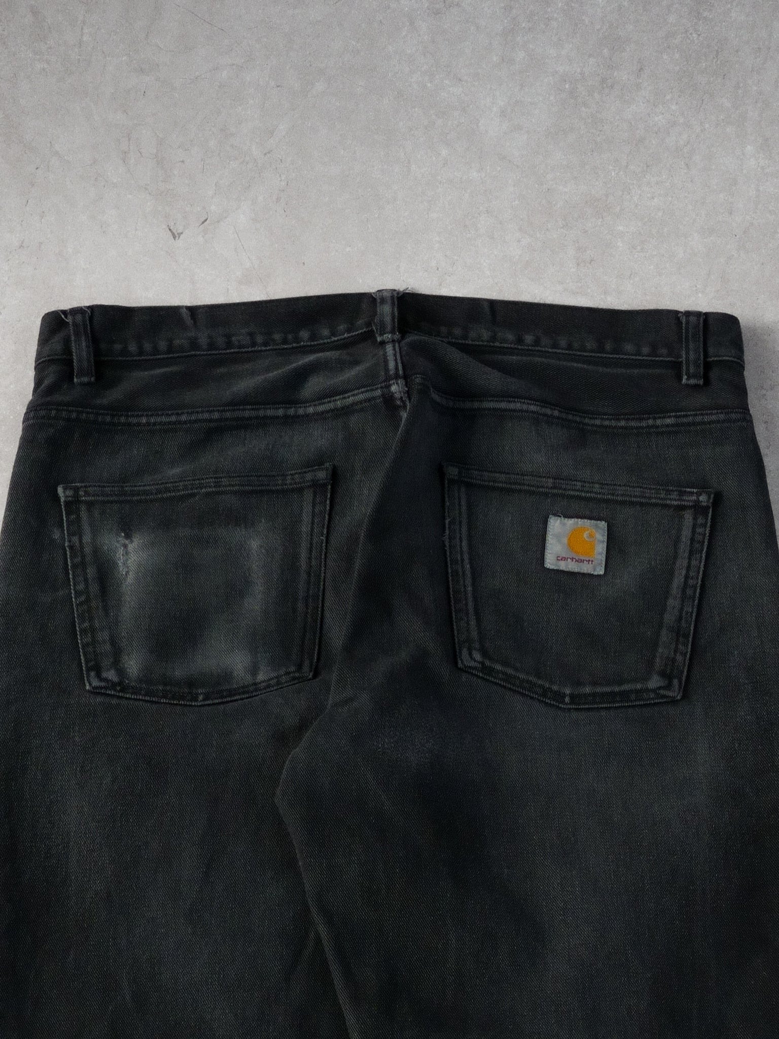 Vintage Washed Black Carhartt WIP Workwear Denim Pants (34x30)
