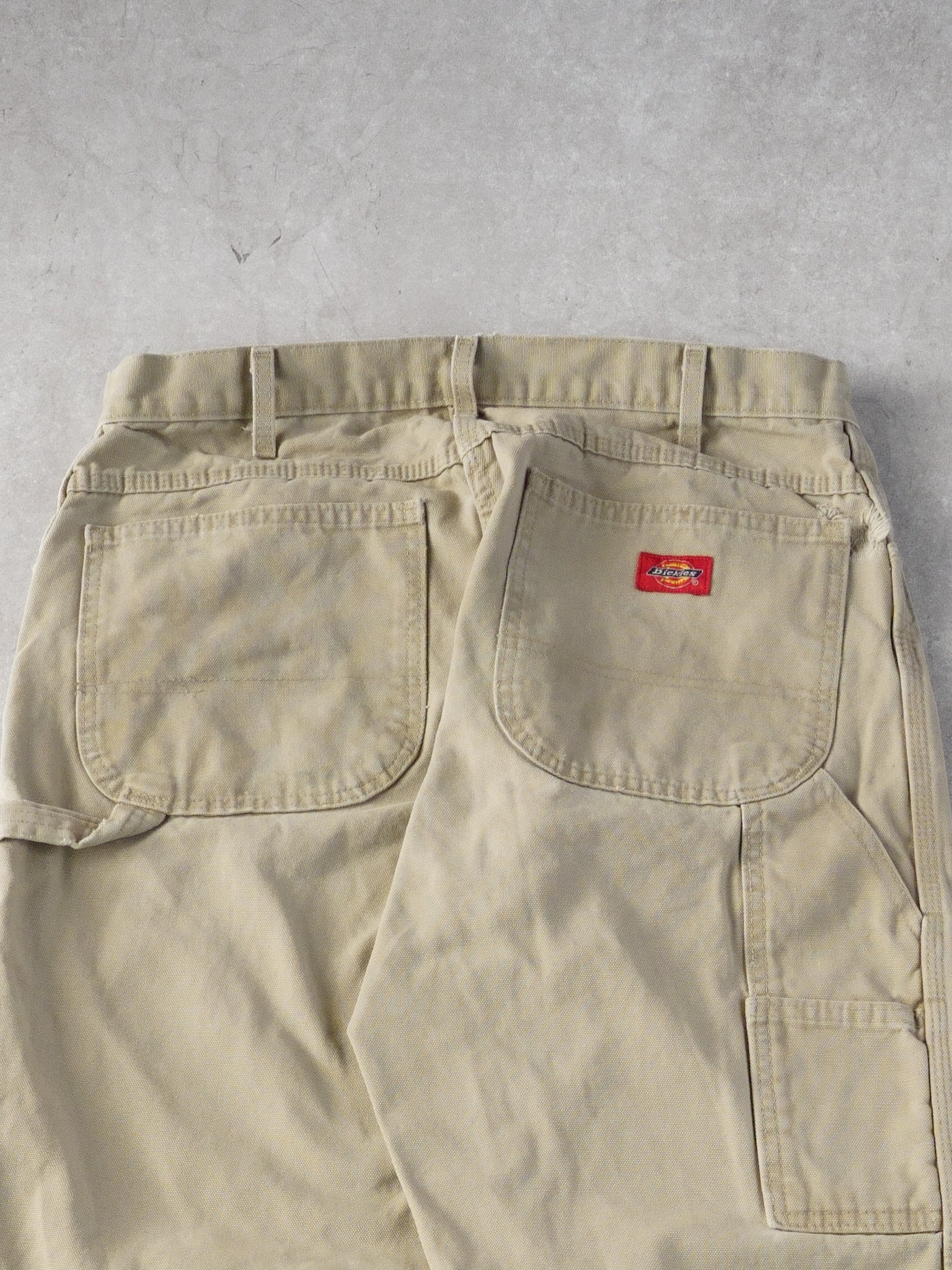 Vintage 90s Beige Dickies Dungeree Fit Carpenter Pants (34x32)