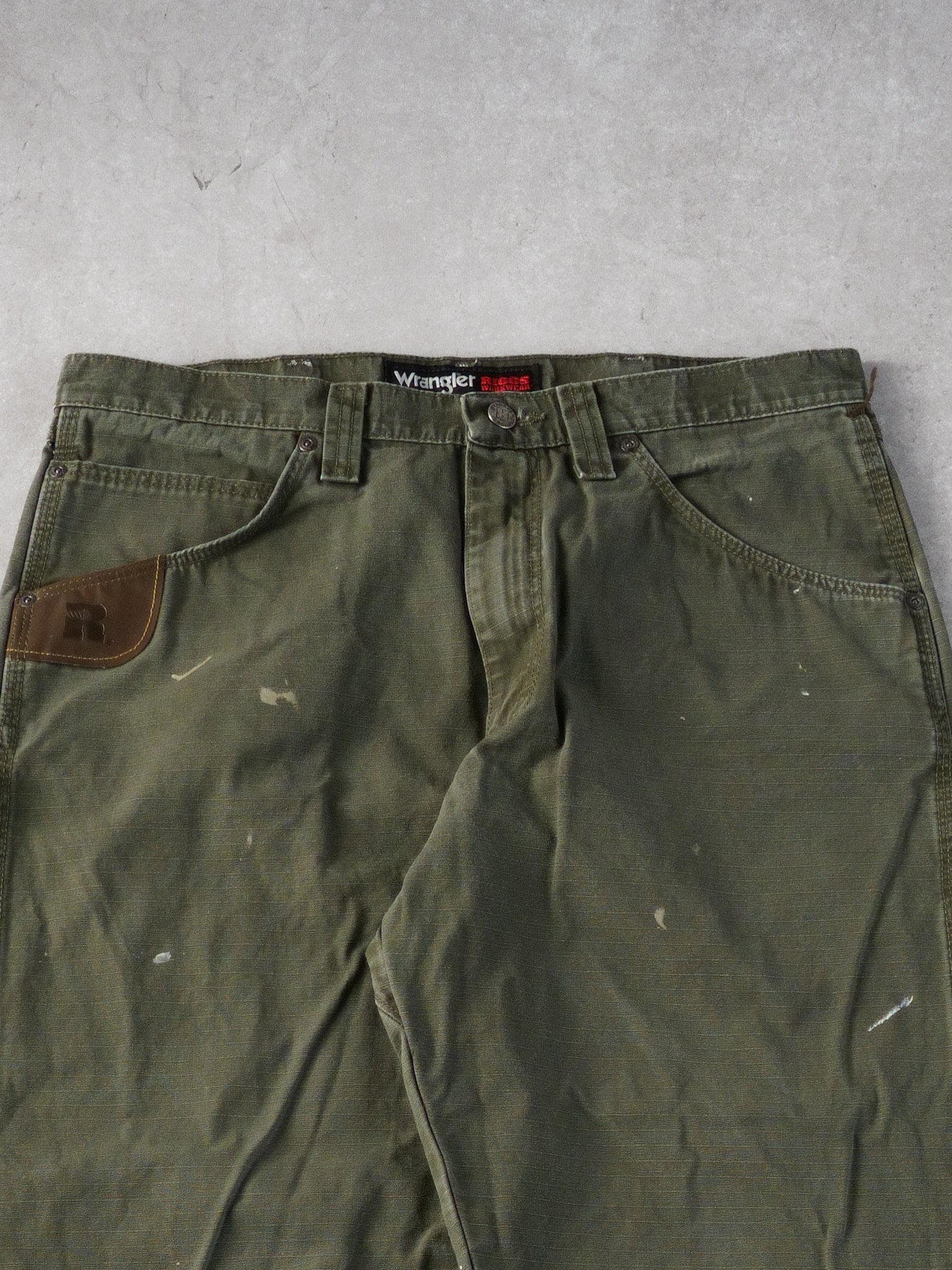 Vintage 90s Sage Green Wrangler Workwear Carpenter Pants (34x27)