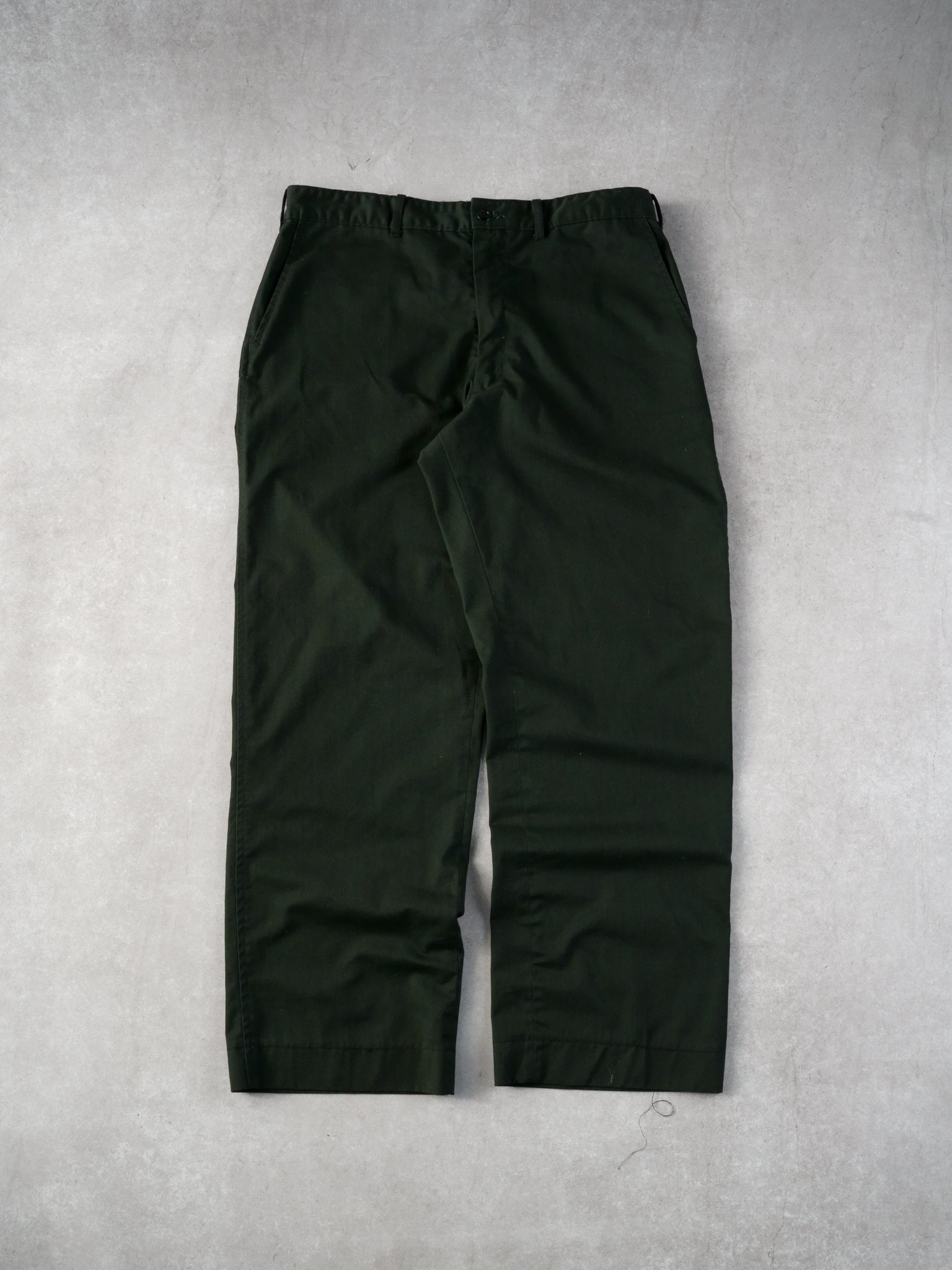 Vintage 90s Dark Green Trousers Pants (36x31)