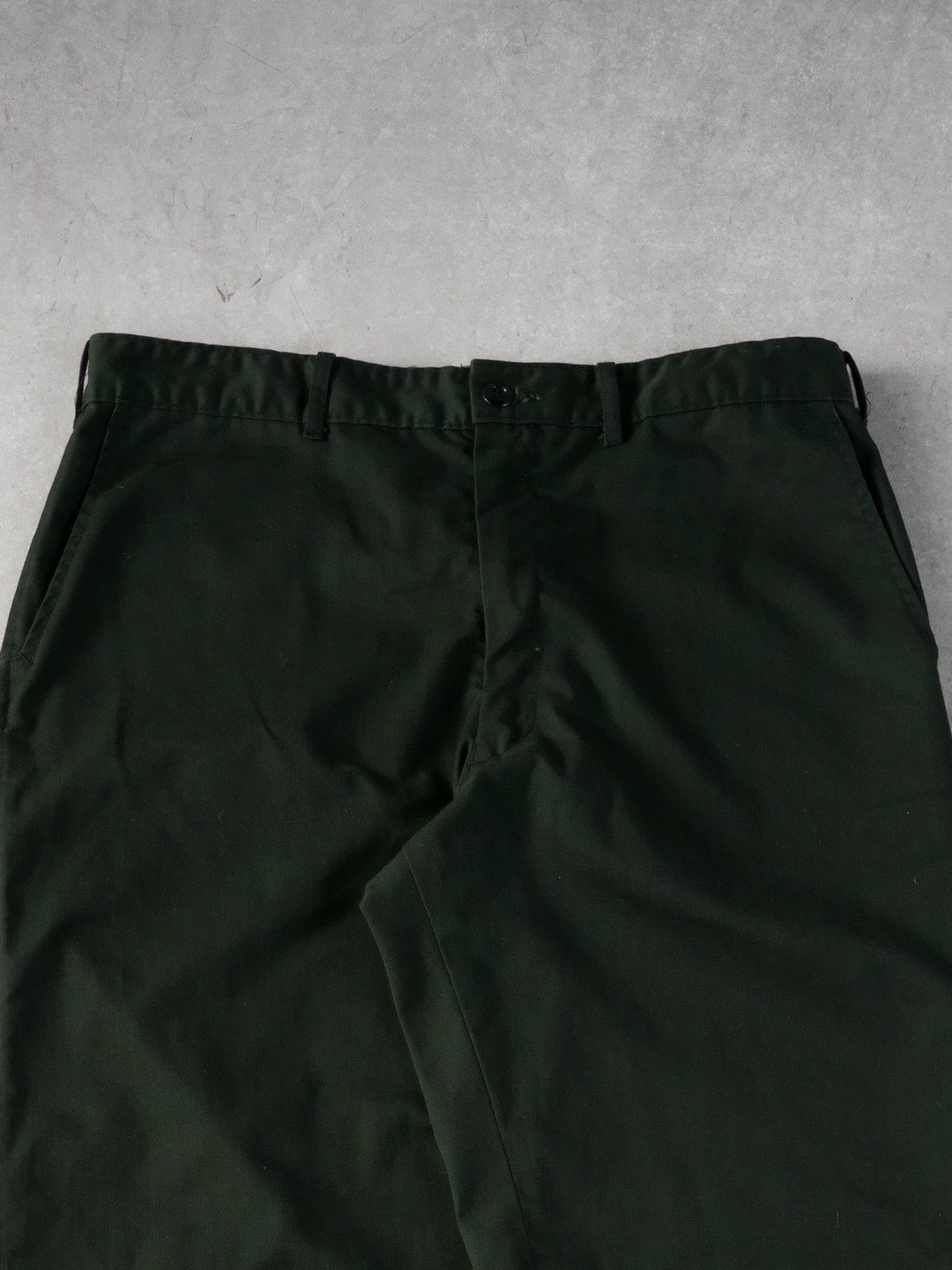 Vintage 90s Dark Green Trousers Pants (36x31)