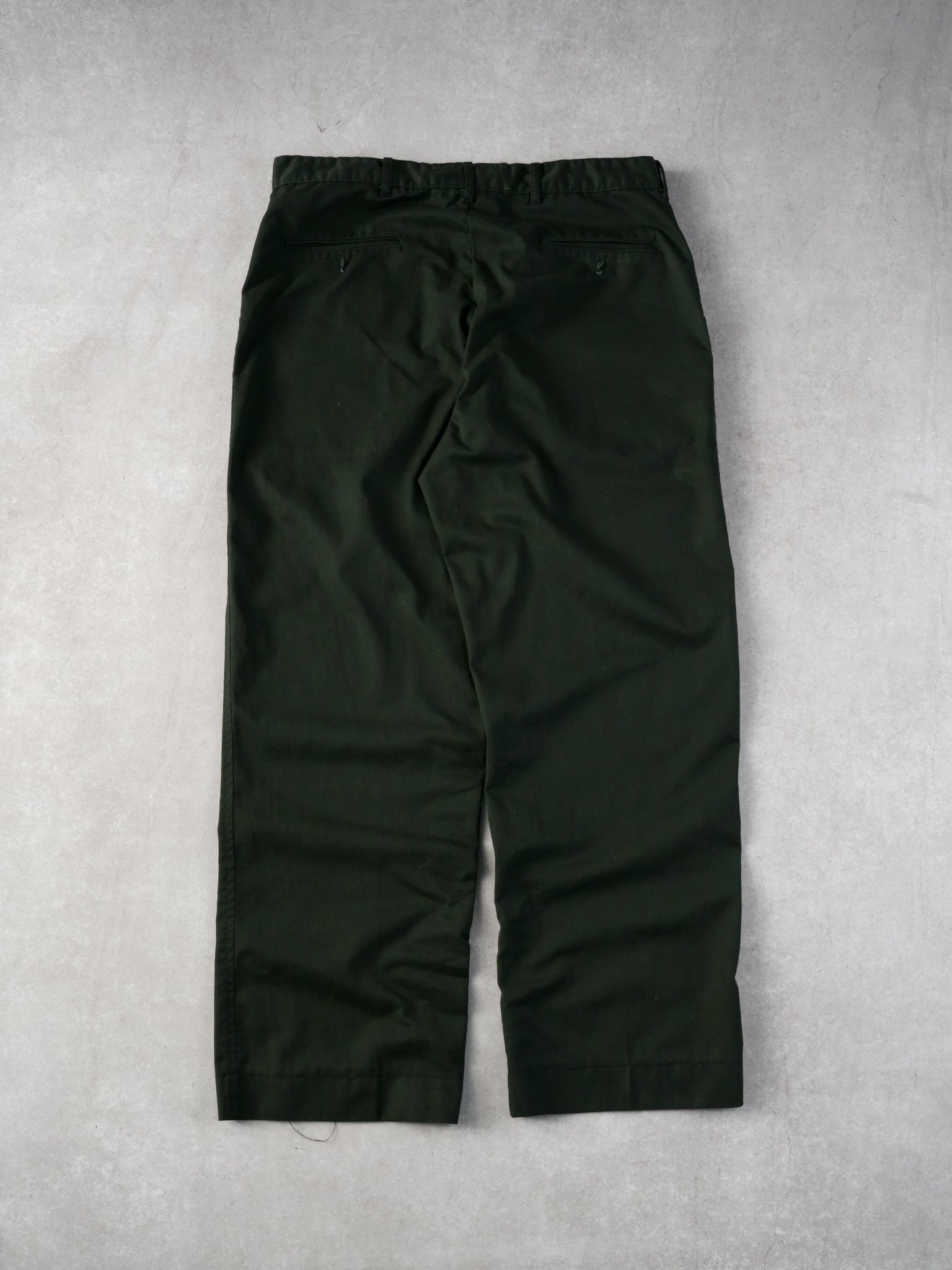 Vintage 90s Dark Green Trousers Pants (36x31)