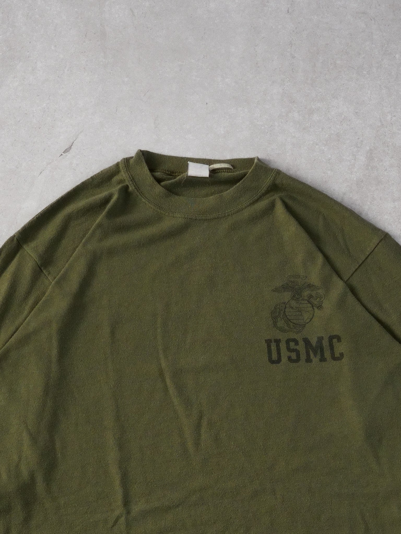 Vintage Sage Green United States Marine Core Longsleeve (S)