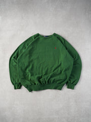 Vintage Green Polo By Ralph Lauren Blank Crewneck (XL)