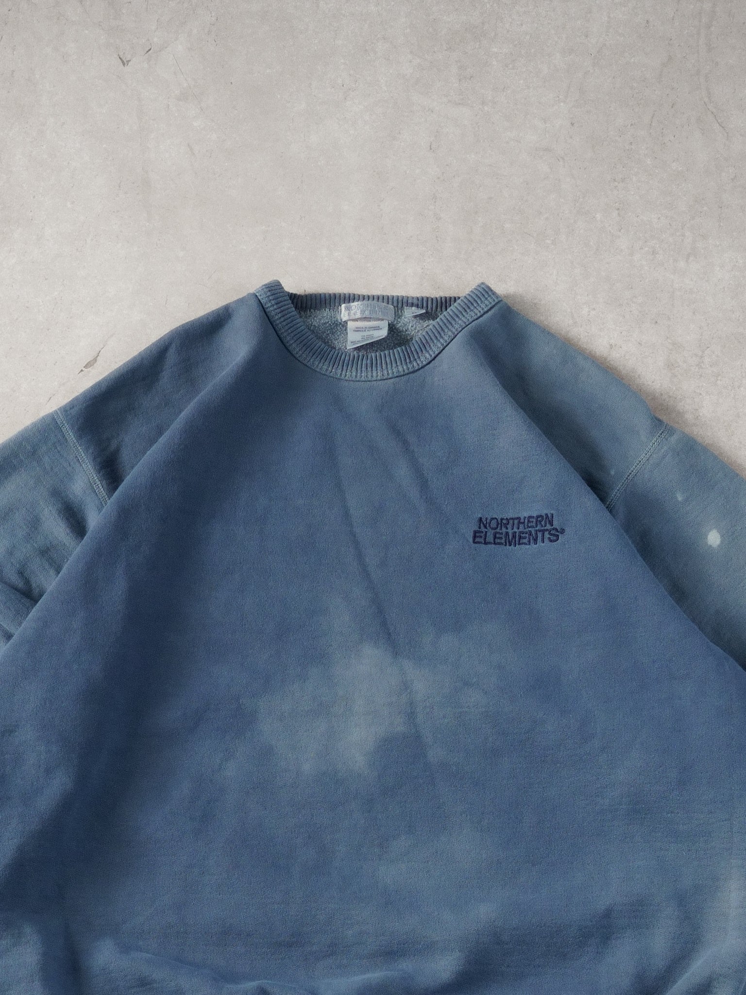 Vintage 90s Faded Blue Northern Elements Crewneck (L)
