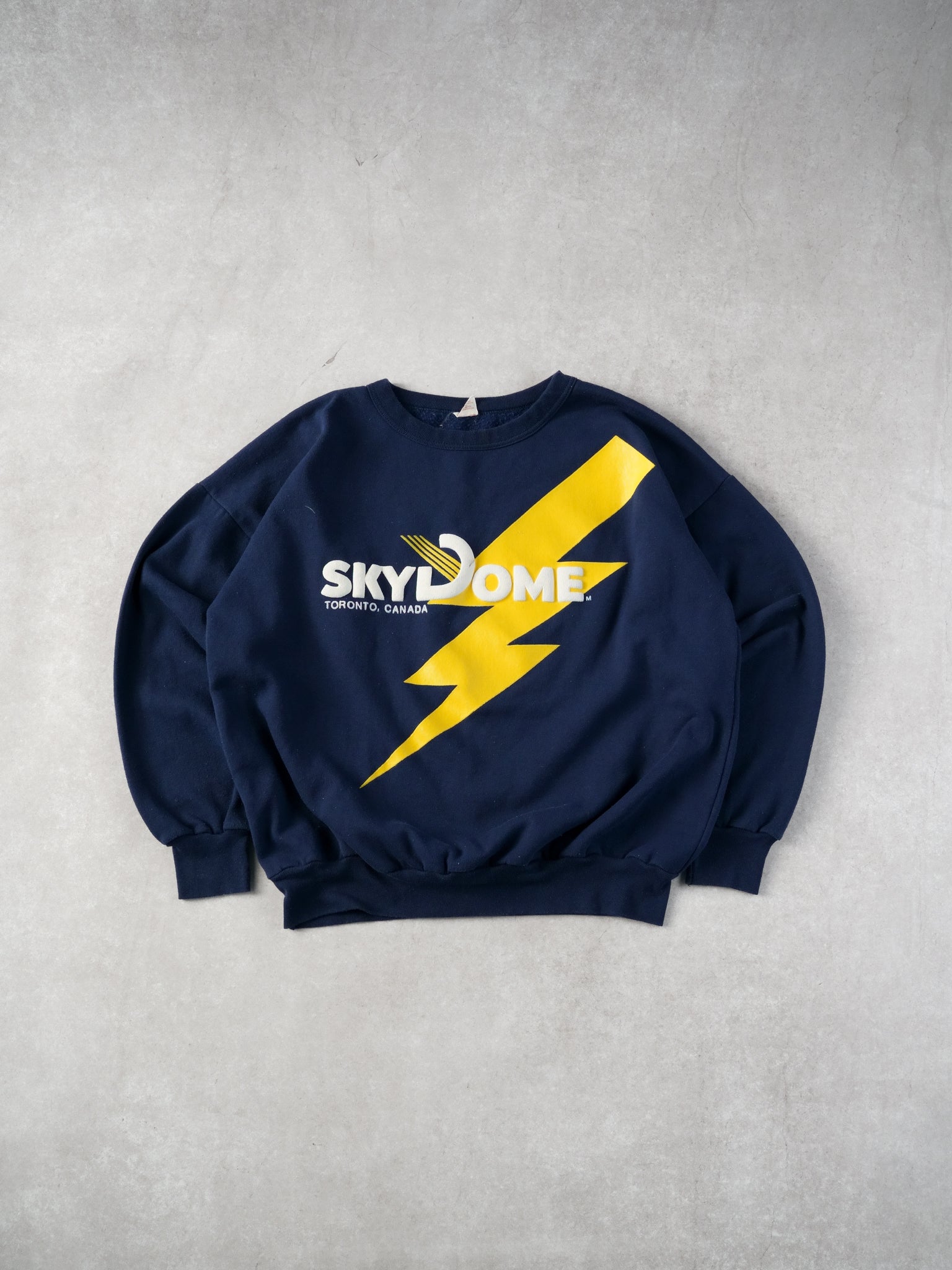 Vintage Navy Blue SkyDome Toronto Canada Lightning Crewneck (L)