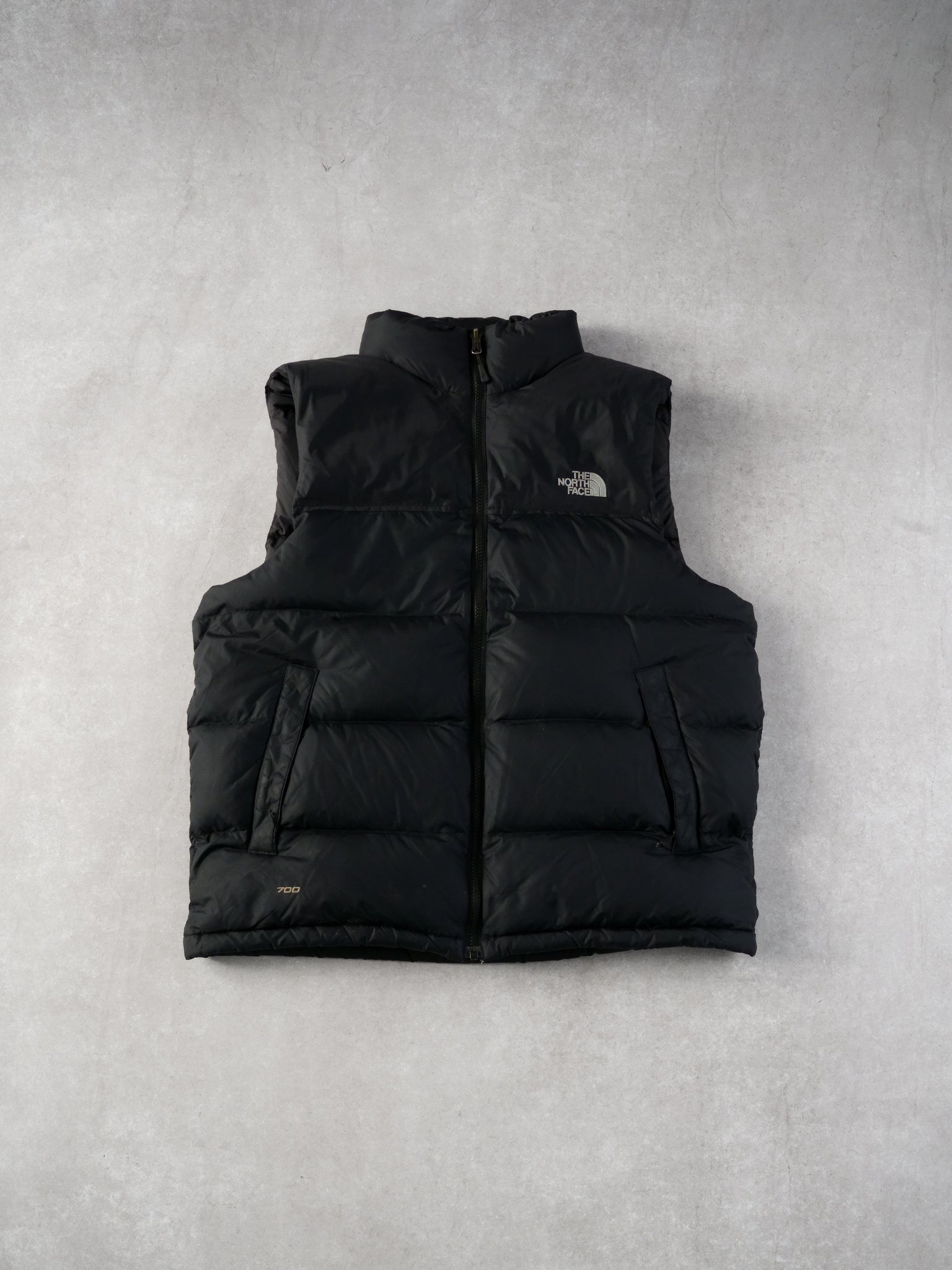 Vintage 90s Black Northface Nuptse 700 Puffer Vest (L)
