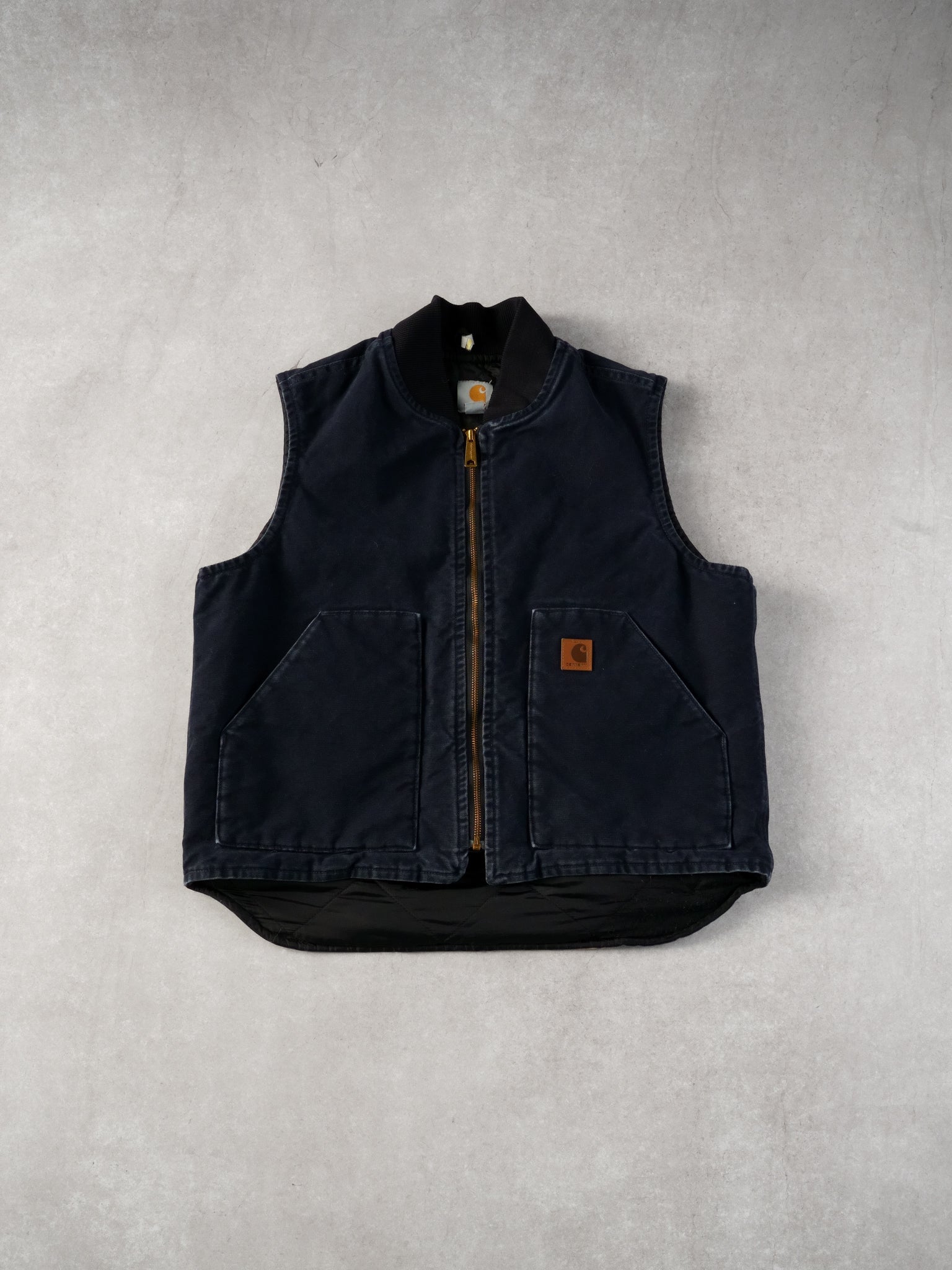 Vintage 90s Navy Blue Carhartt Workwear Vest (L)