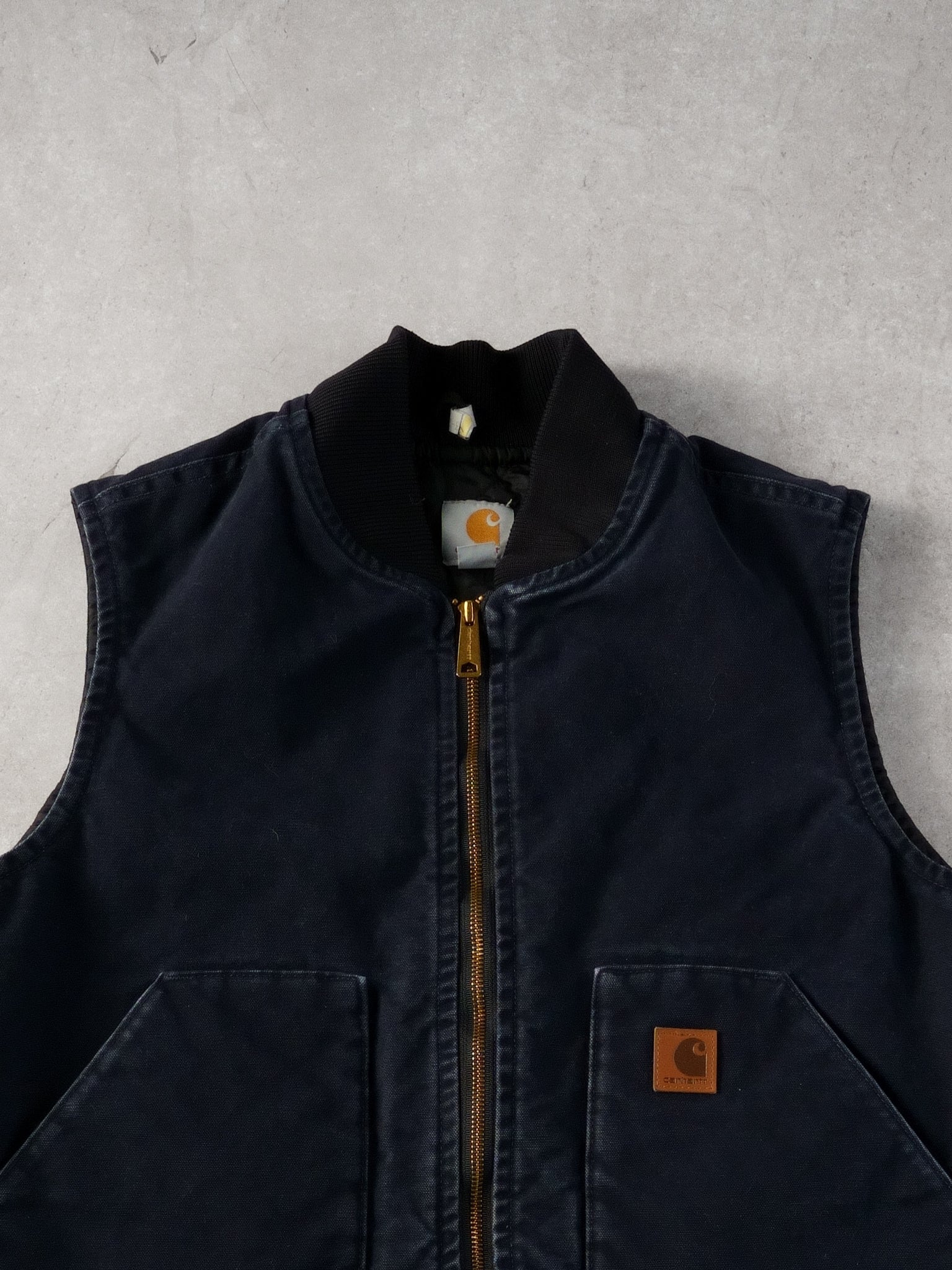 Vintage 90s Navy Blue Carhartt Workwear Vest (L)