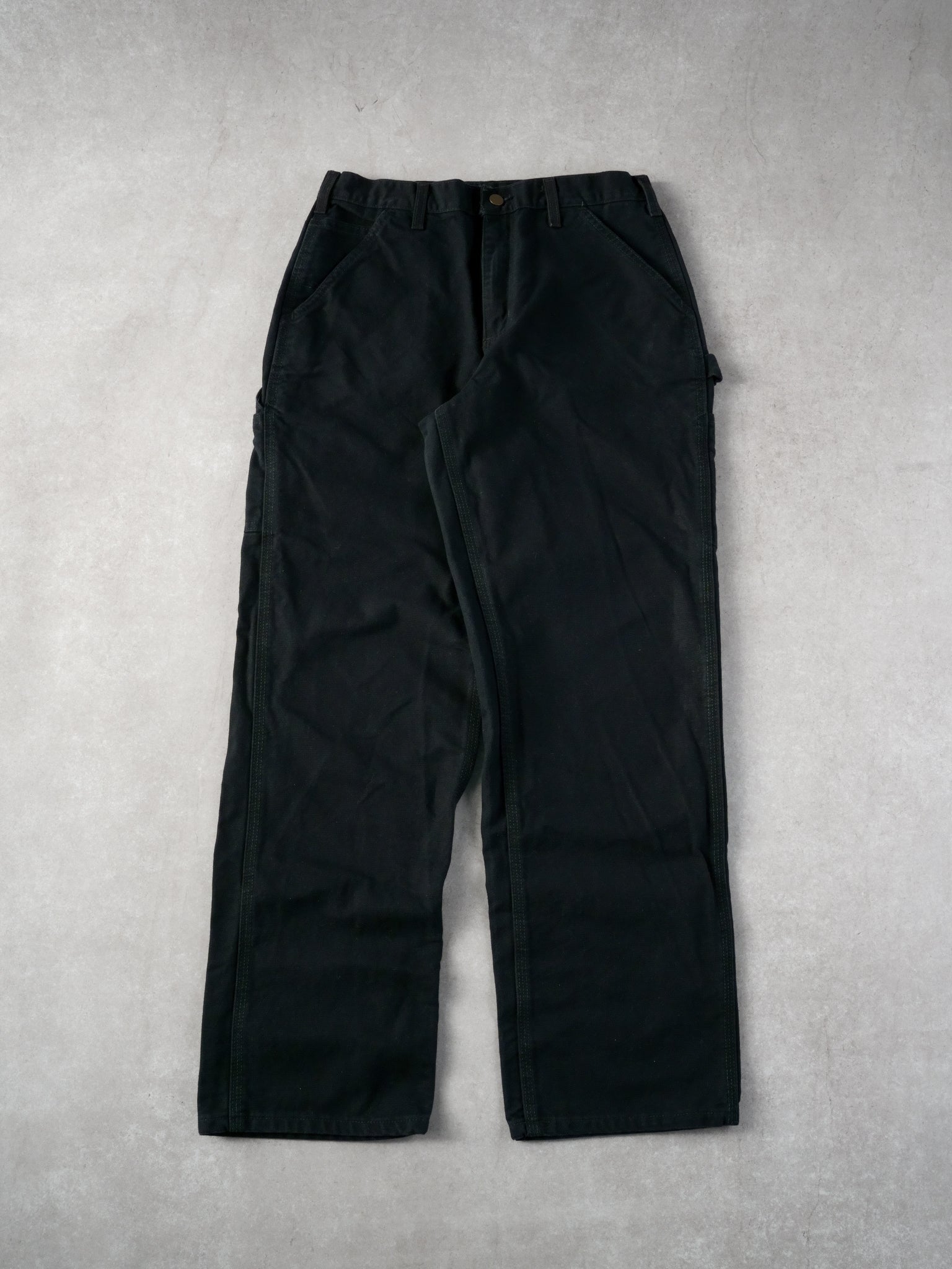 Vintage 90 Black Carhartt Dungeree Fit Carpenter Pants (32x32)