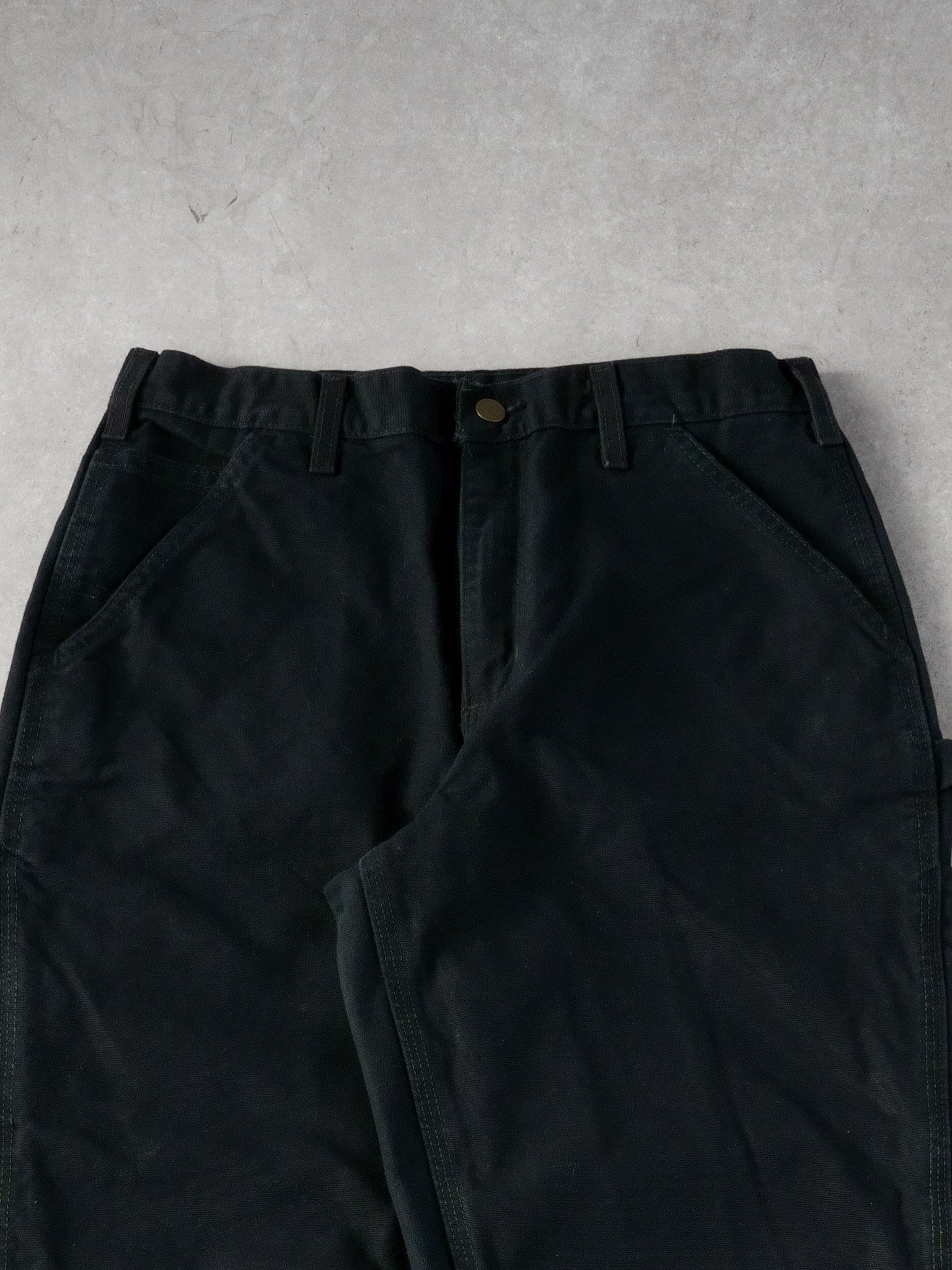 Vintage 90 Black Carhartt Dungeree Fit Carpenter Pants (32x32)