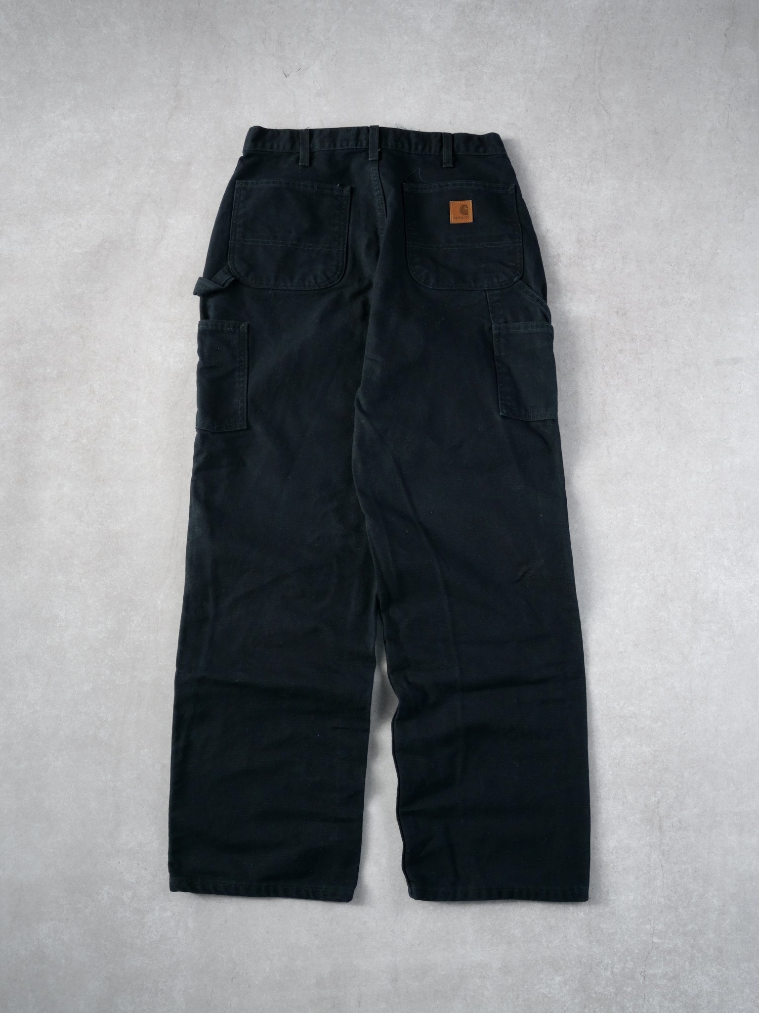 Vintage 90 Black Carhartt Dungeree Fit Carpenter Pants (32x32)